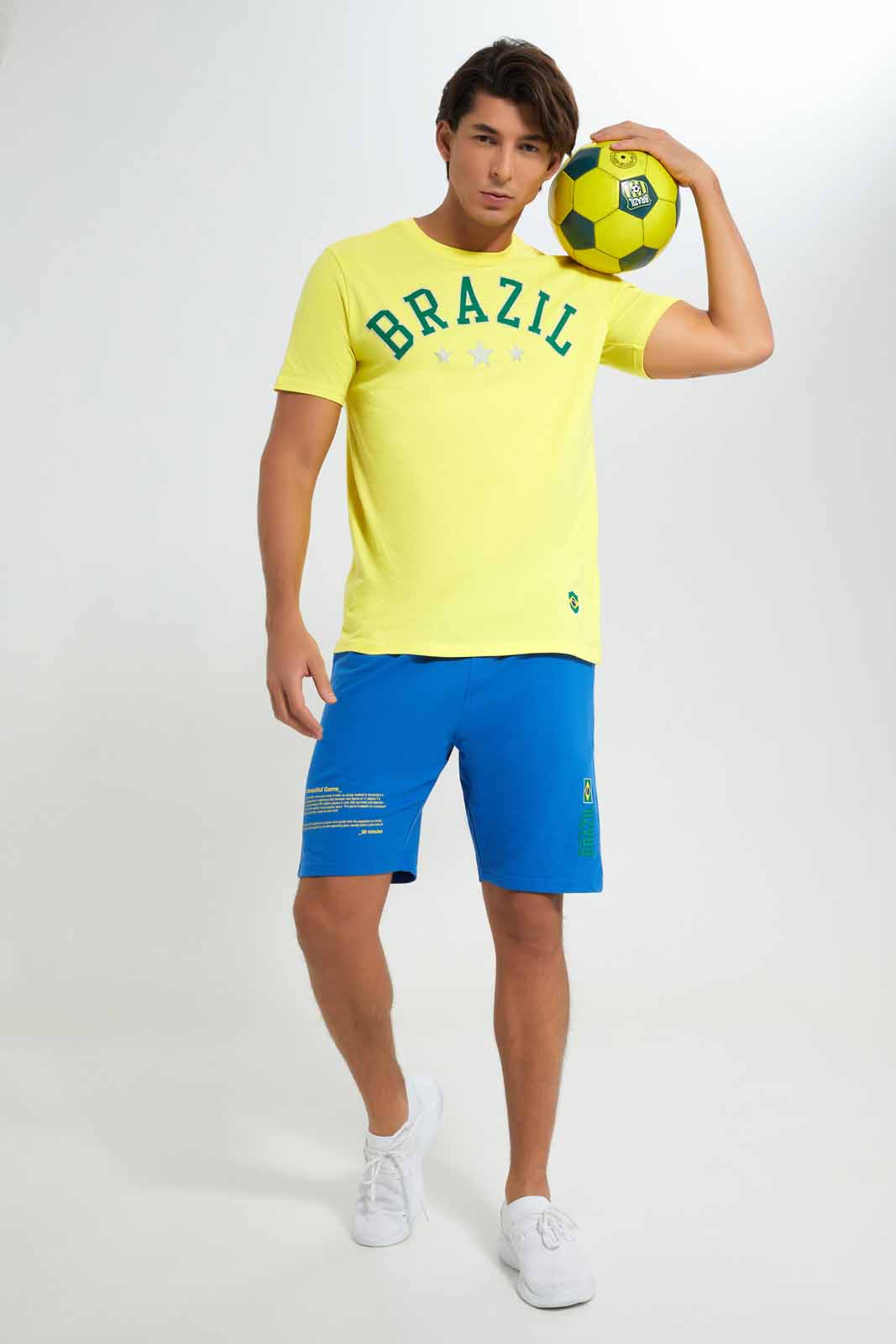 Redtag-Brazil-Football-World-Cup-Tee-Category:T-Shirts,-Colour:Yellow,-Deals:New-In,-Filter:Men's-Clothing,-Men-T-Shirts,-New-In-Men-APL,-Non-Sale,-Section:Men,-W22B-Men's-