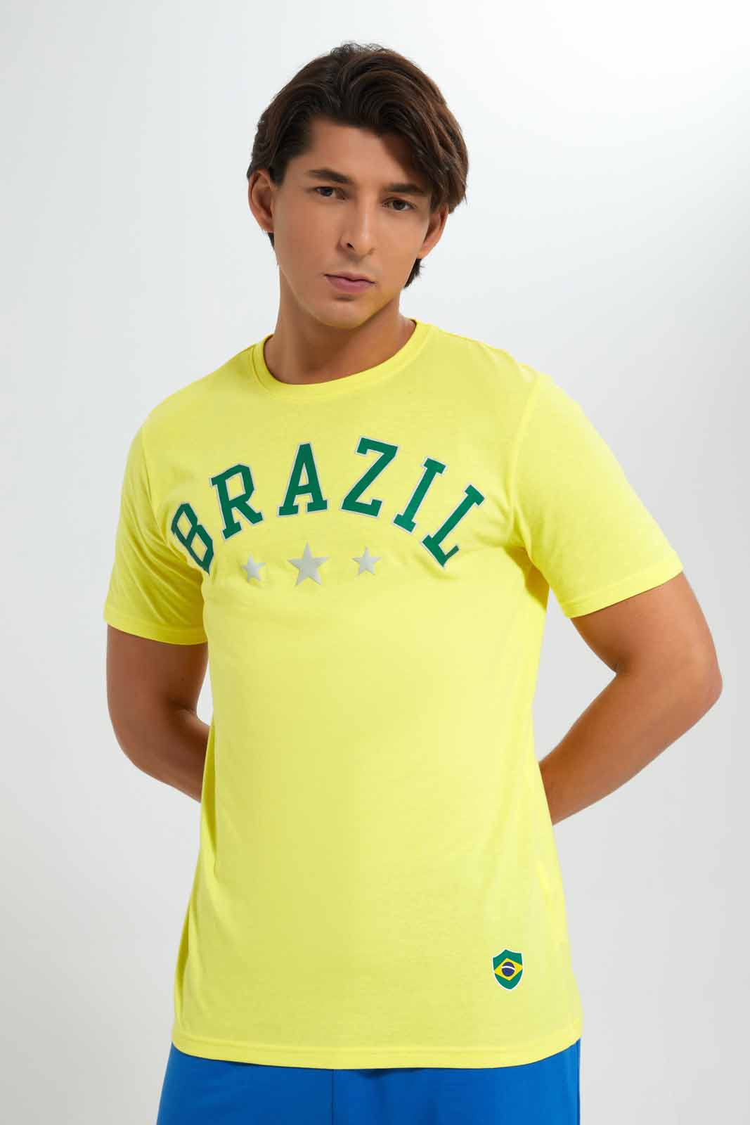 Redtag-Brazil-Football-World-Cup-Tee-Category:T-Shirts,-Colour:Yellow,-Deals:New-In,-Filter:Men's-Clothing,-Men-T-Shirts,-New-In-Men-APL,-Non-Sale,-Section:Men,-W22B-Men's-