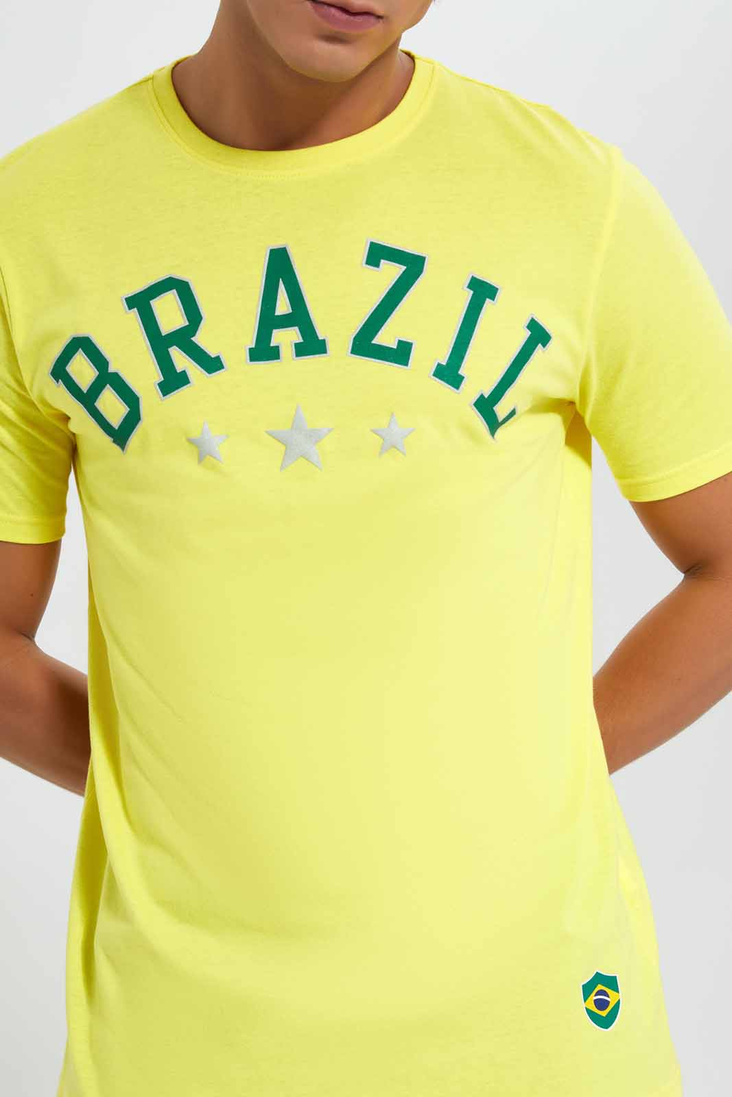 Redtag-Brazil-Football-World-Cup-Tee-Category:T-Shirts,-Colour:Yellow,-Deals:New-In,-Filter:Men's-Clothing,-Men-T-Shirts,-New-In-Men-APL,-Non-Sale,-Section:Men,-W22B-Men's-