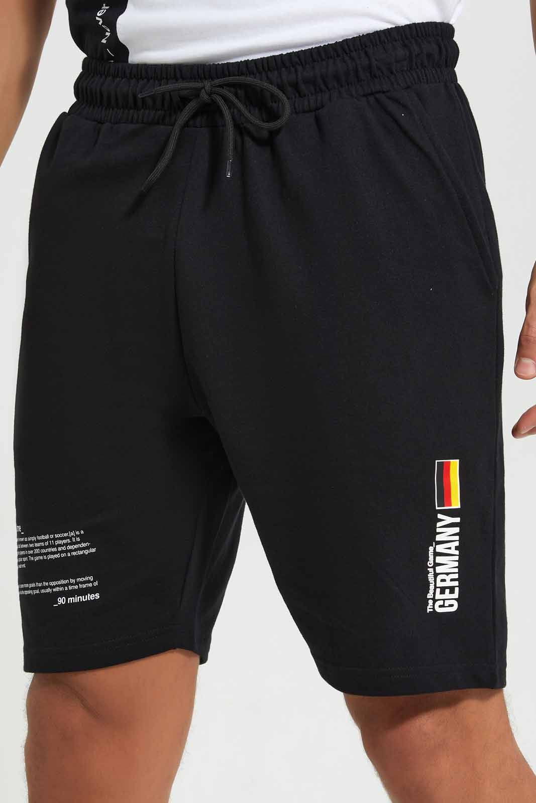 Black Germany Football World Cup Short For Men