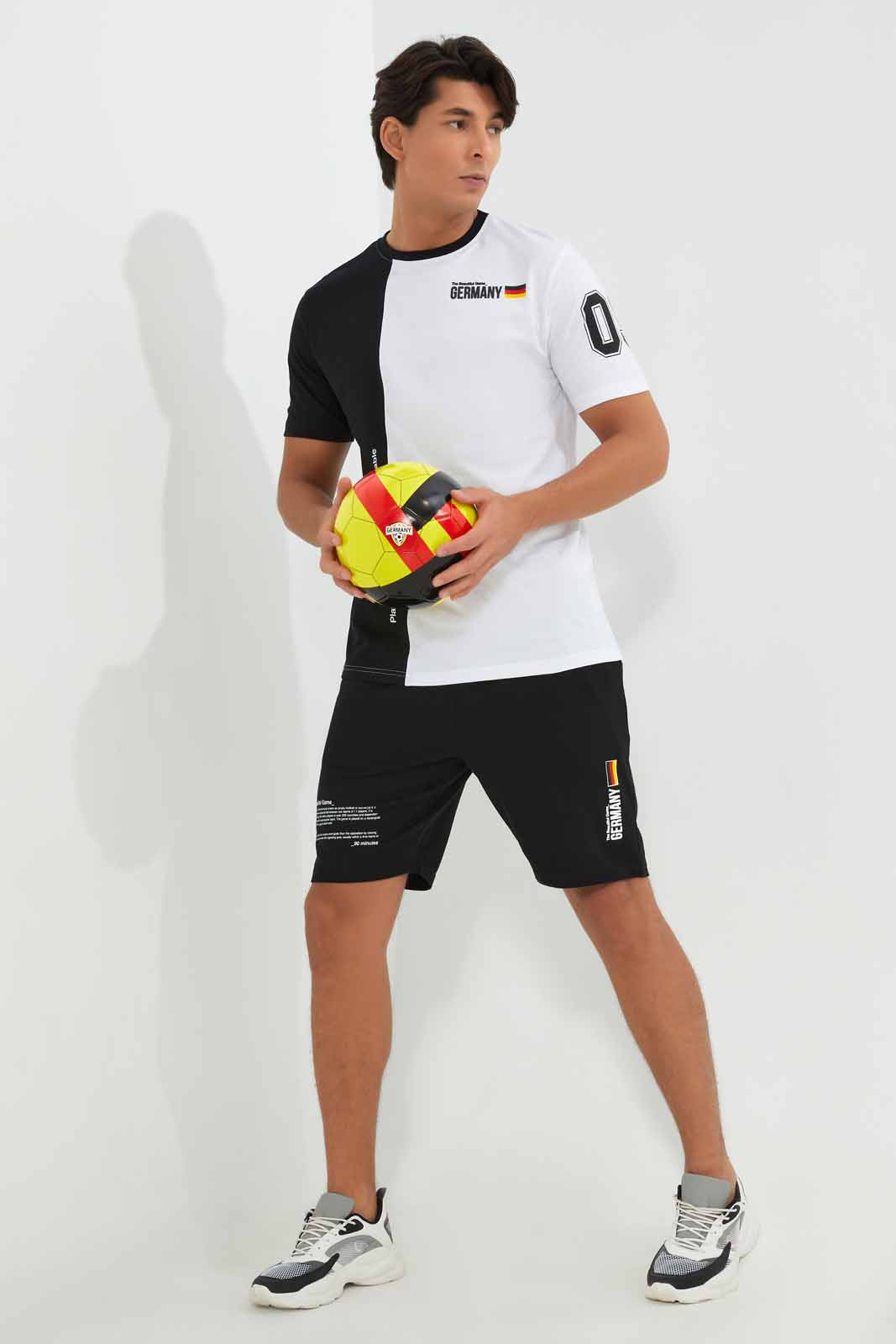 Black Germany Football World Cup Short For Men