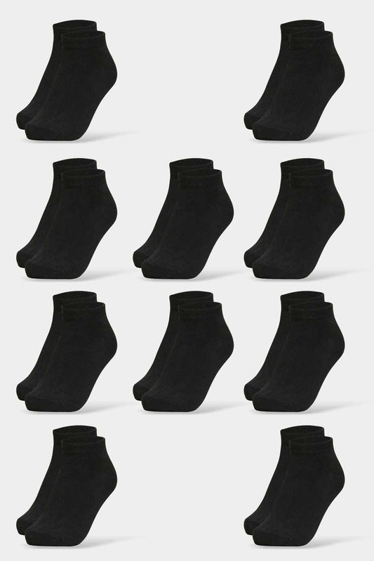 Redtag-Black-Plain-Ankle-Socks-(10-Pack)-365,-Category:Socks,-Colour:Black,-Deals:New-In,-Dept:Ladieswear,-Filter:Women's-Clothing,-New-In-Women-APL,-Non-Sale,-Section:Women,-Women-Socks--
