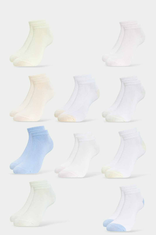 Redtag-Assorted-Plain-Pastel-Color-Ankle-Socks-(10-Pack)-365,-Category:Socks,-Colour:Assorted,-Deals:New-In,-Dept:Ladieswear,-Filter:Women's-Clothing,-New-In-Women-APL,-Non-Sale,-Section:Women,-Women-Socks--