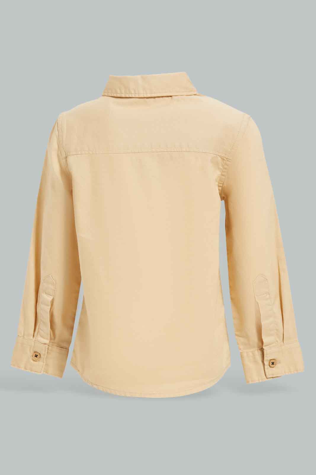 Redtag-Beige-Oxford-Shirts-Long-Sleeve-Category:Shirts,-Colour:Beige,-Deals:New-In,-Filter:Infant-Boys-(3-to-24-Mths),-INB-Shirts,-New-In-INB-APL,-Non-Sale,-Section:Boys-(0-to-14Yrs),-W22B-Infant-Boys-3 to 24 Months