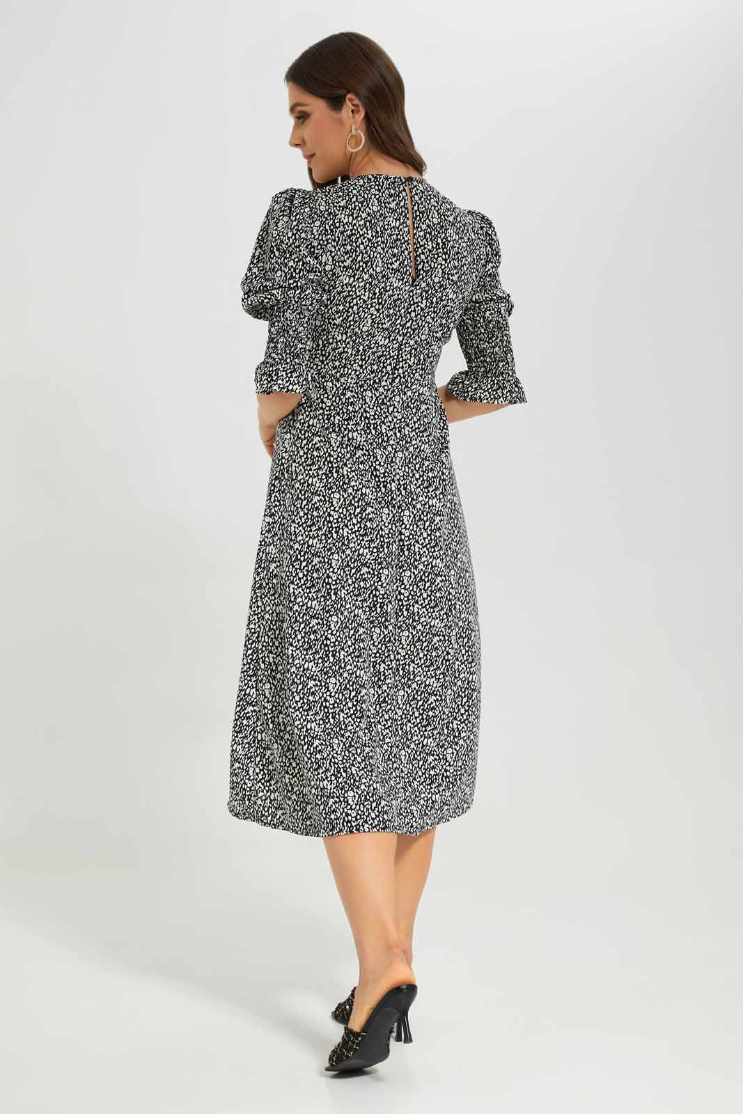 Redtag-Printed-Midi-Dress-Category:Dresses,-Colour:Assorted,-Deals:New-In,-Filter:Women's-Clothing,-New-In-Women-APL,-Non-Sale,-Section:Women,-W22A,-Women-Dresses-Women's-