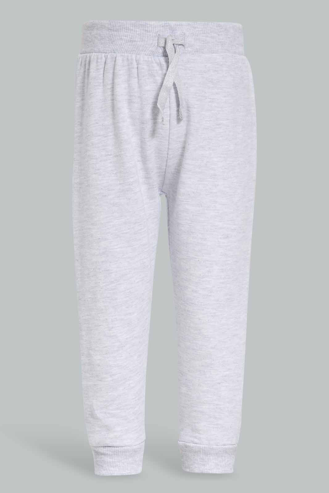 Baby Girls Pink And Grey Active Track Pants Set (2 Piece)