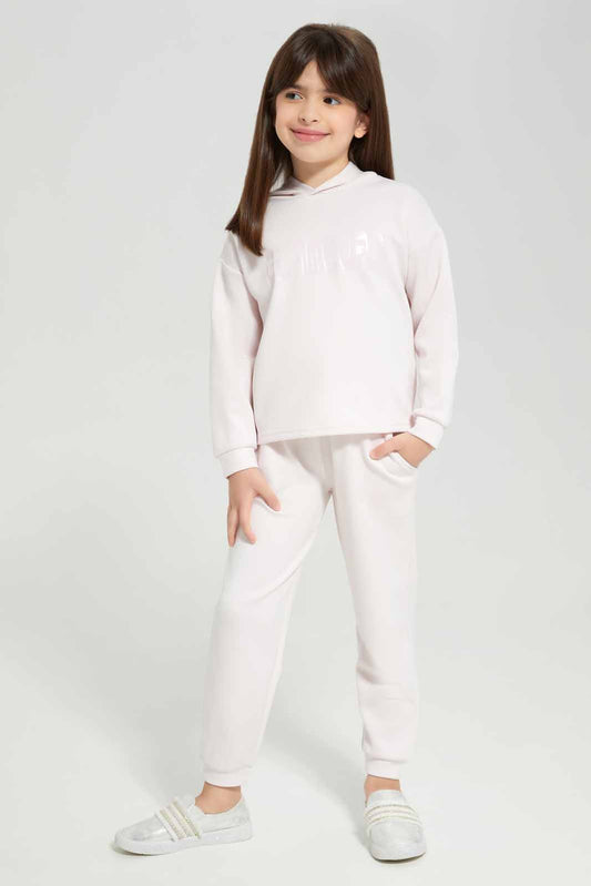 Redtag-Pink-Scuba-Jogsuit-with-Hood-Category:Jog-Sets,-Colour:Apricot,-Deals:New-In,-Filter:Girls-(2-to-8-Yrs),-GIR-Jog-Sets,-New-In-GIR-APL,-Non-Sale,-Section:Girls-(0-to-14Yrs),-W22B-Girls-2 to 8 Years
