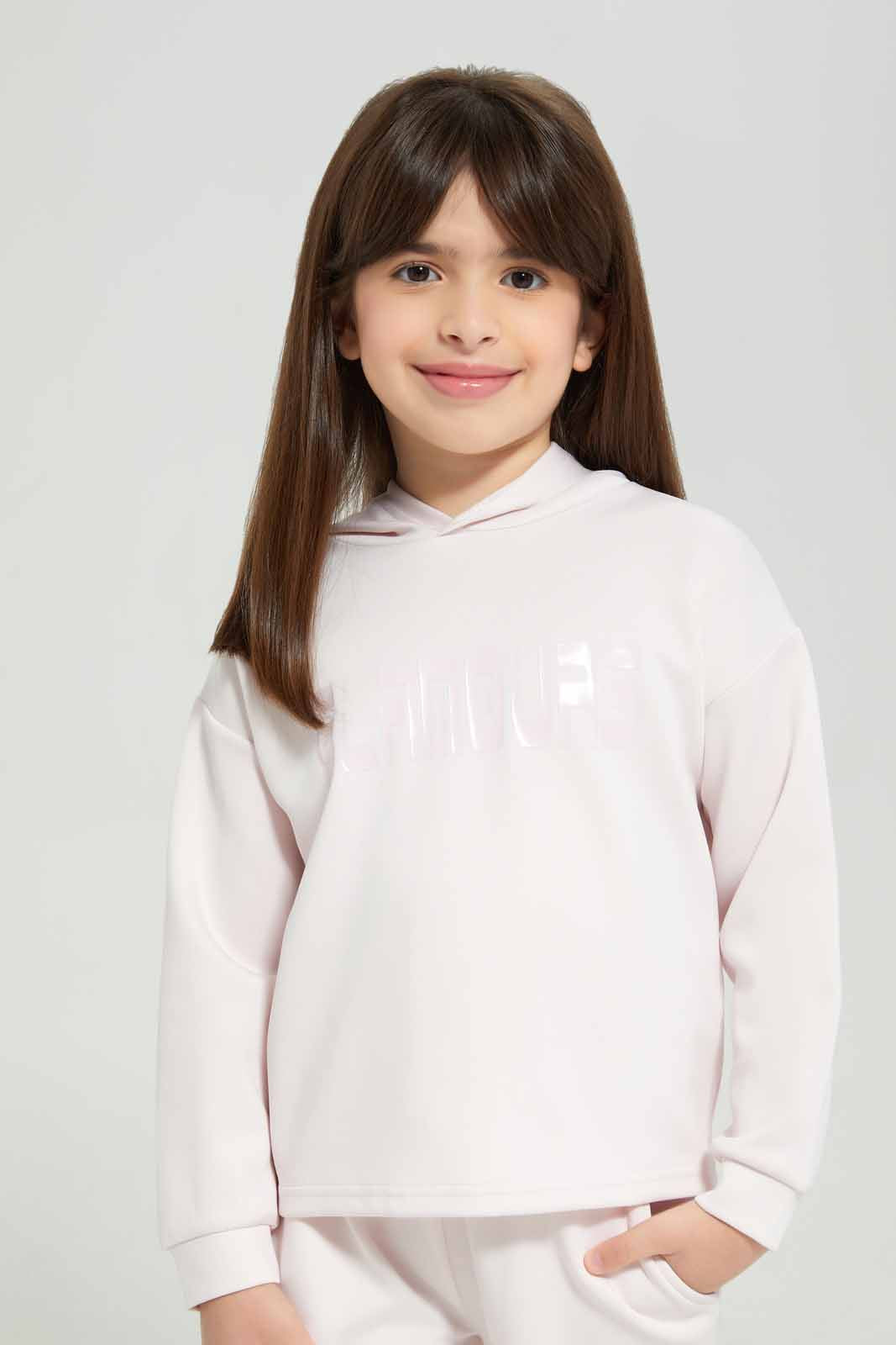 Redtag-Pink-Scuba-Jogsuit-with-Hood-Category:Jog-Sets,-Colour:Apricot,-Deals:New-In,-Filter:Girls-(2-to-8-Yrs),-GIR-Jog-Sets,-New-In-GIR-APL,-Non-Sale,-Section:Girls-(0-to-14Yrs),-W22B-Girls-2 to 8 Years