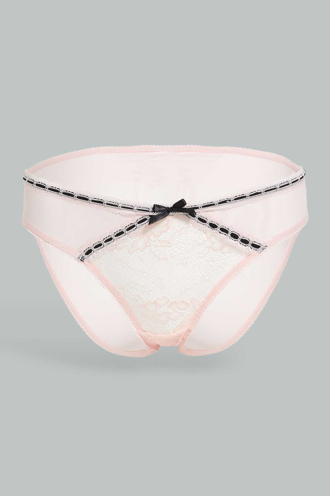 Redtag-Pink-Single-Pack-Bikini-Brief-Category:Briefs,-Colour:Apricot,-Deals:New-In,-Dept:Ladieswear,-Filter:Women's-Clothing,-New-In-Women-APL,-Non-Sale,-Section:Women,-W22B,-Women-Briefs--