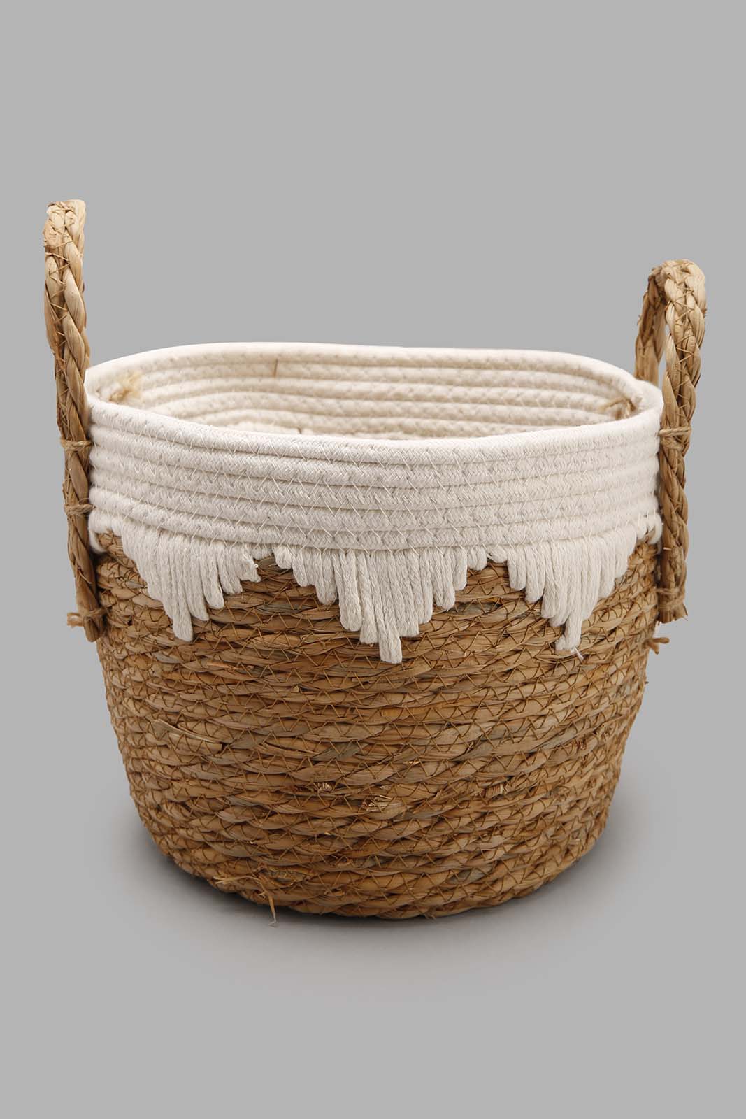 Redtag-Beige-Round-Basket-Category:Bathroom-Accessories,-Colour:Beige,-Deals:New-In,-Dept:Home,-Filter:Home-Bathroom,-HMW-BAC-Bath-Accessories,-New-In-HMW-BAC,-Non-Sale,-Section:Homewares,-W22B-Home-Bathroom-