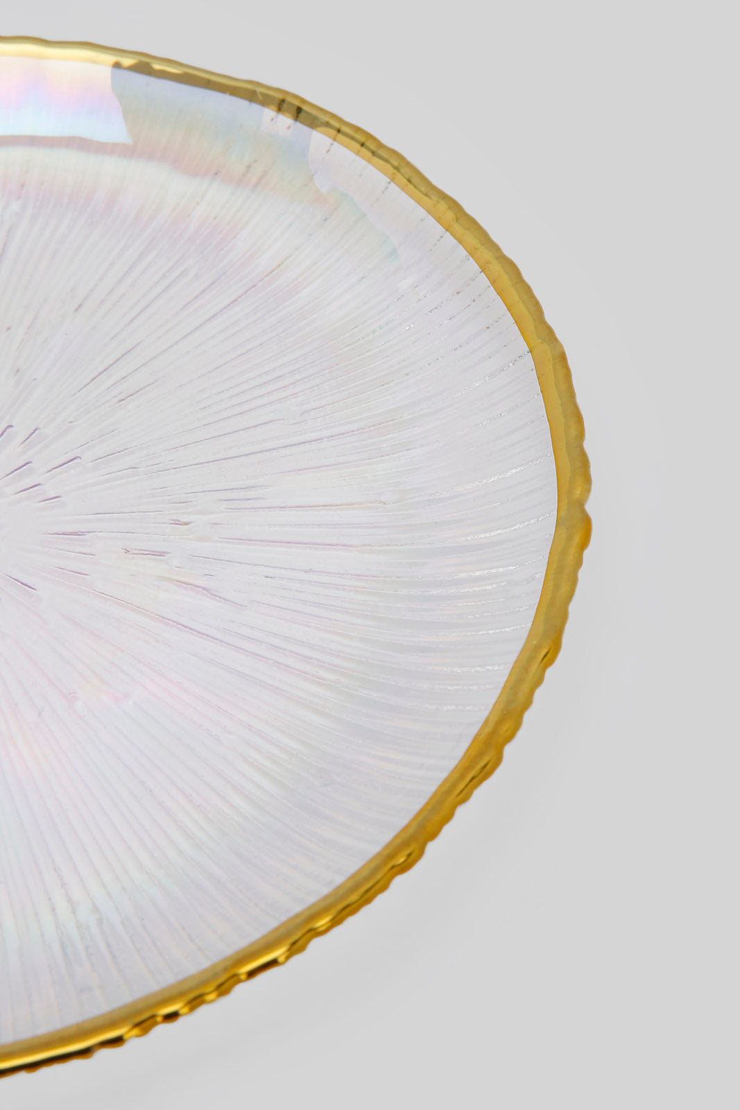 Redtag-Iridescent-Colour-Gold-Band-Glass-Side-Plate-Category:Plates,-Colour:Gold,-Deals:New-In,-Filter:Home-Dining,-HMW-DIN-Crockery,-New-In-HMW-DIN,-Non-Sale,-Section:Homewares,-W22B-Home-Dining-
