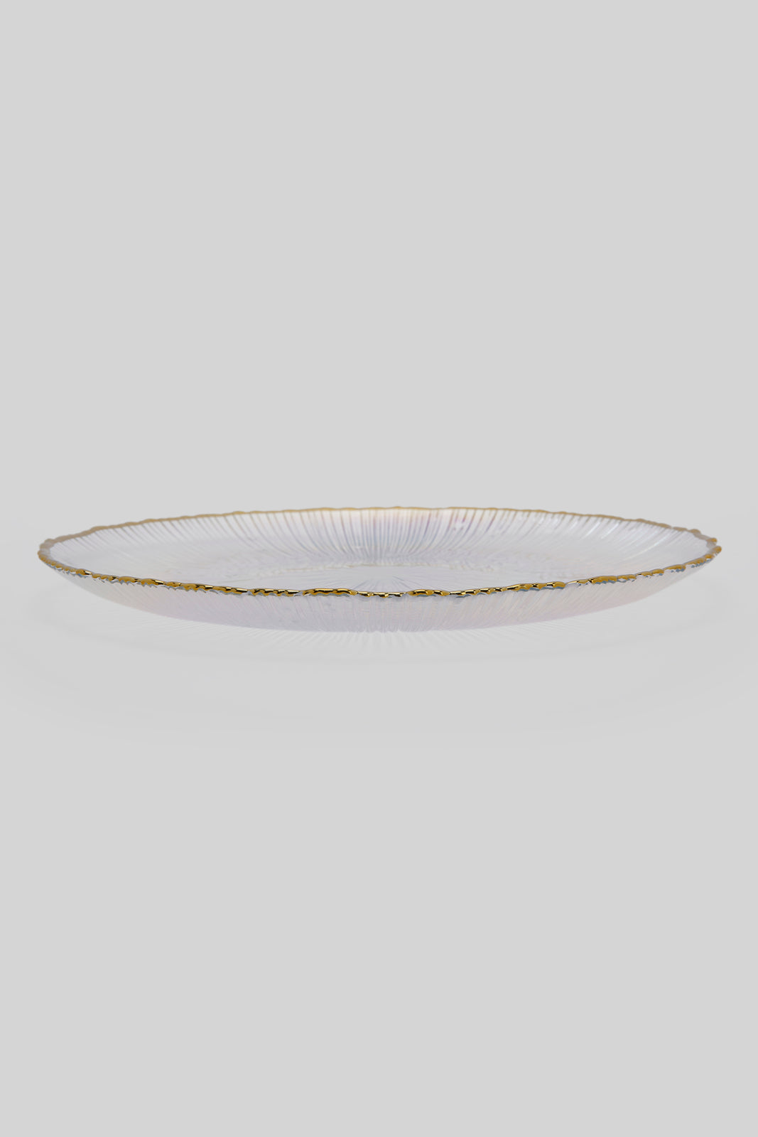 Redtag-Iridescent-Colour-Gold-Band-Glass-Charger-Plate-Category:Plates,-Colour:Gold,-Deals:New-In,-Filter:Home-Dining,-HMW-DIN-Crockery,-New-In-HMW-DIN,-Non-Sale,-Section:Homewares,-W22B-Home-Dining-