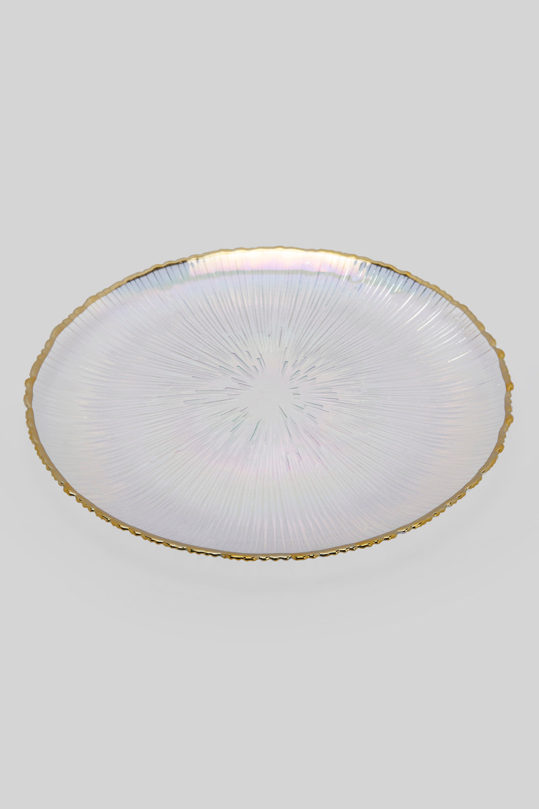 Redtag-Iridescent-Colour-Gold-Band-Glass-Charger-Plate-Category:Plates,-Colour:Gold,-Deals:New-In,-Filter:Home-Dining,-HMW-DIN-Crockery,-New-In-HMW-DIN,-Non-Sale,-Section:Homewares,-W22B-Home-Dining-