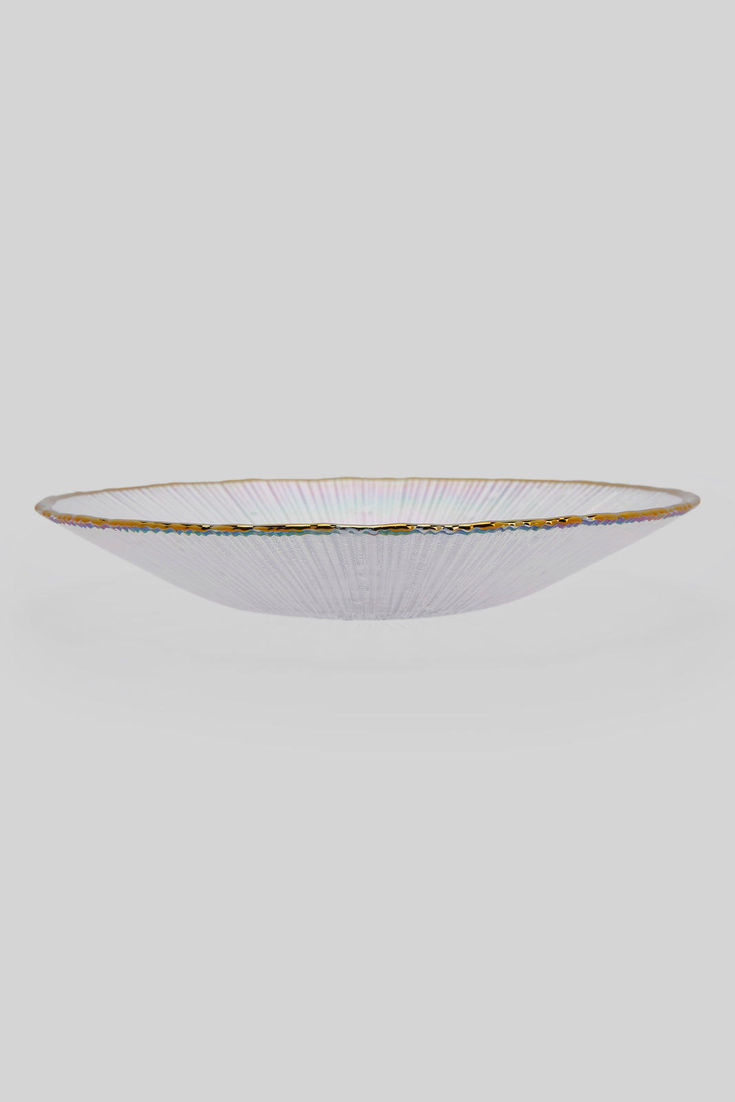 Redtag-Iridescent-Colour-Gold-Band-Glass-Soup-Plate-Category:Plates,-Colour:Gold,-Deals:New-In,-Filter:Home-Dining,-HMW-DIN-Crockery,-New-In-HMW-DIN,-Non-Sale,-Section:Homewares,-W22B-Home-Dining-