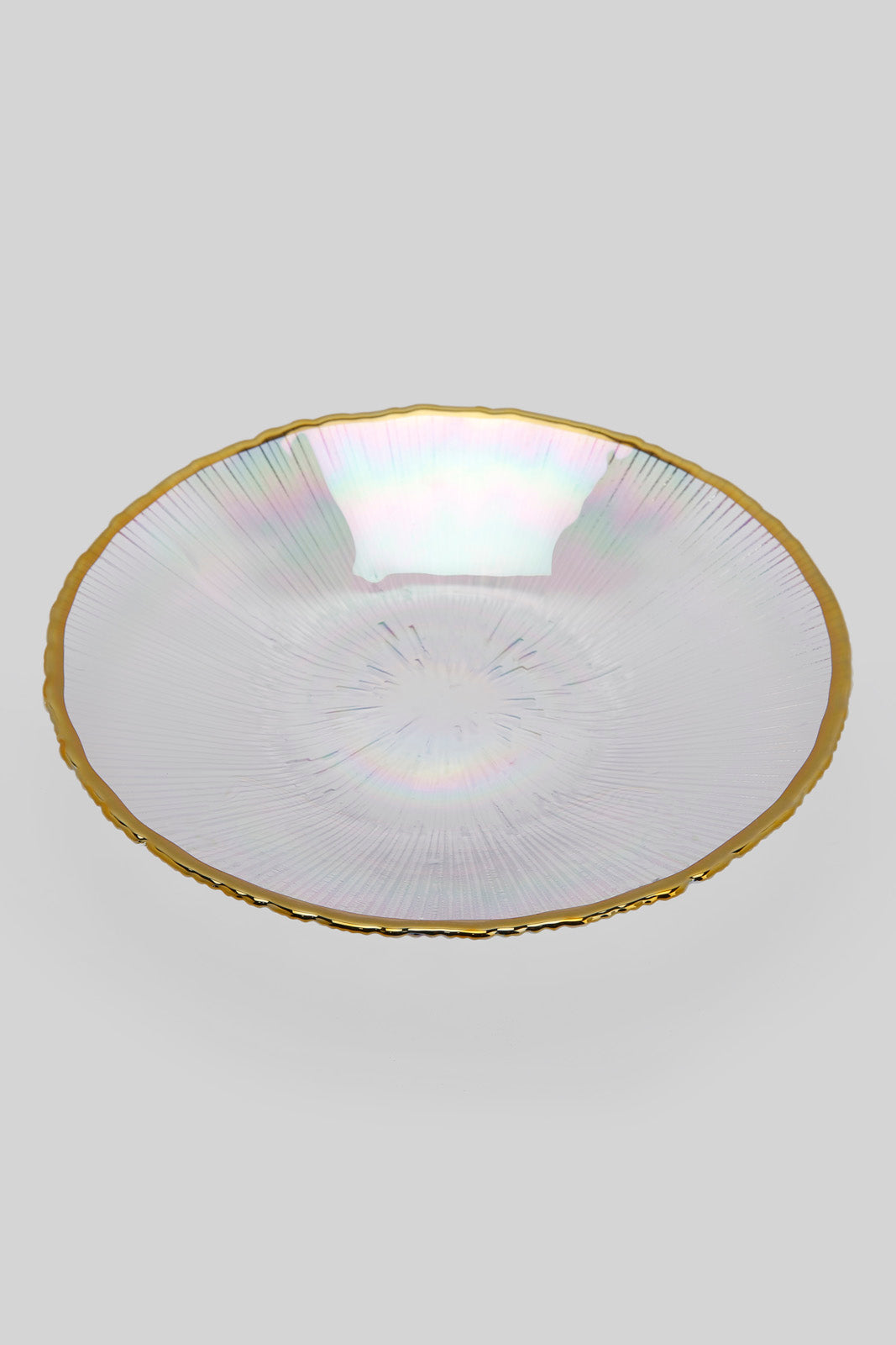 Redtag-Iridescent-Colour-Gold-Band-Glass-Soup-Plate-Category:Plates,-Colour:Gold,-Deals:New-In,-Filter:Home-Dining,-HMW-DIN-Crockery,-New-In-HMW-DIN,-Non-Sale,-Section:Homewares,-W22B-Home-Dining-