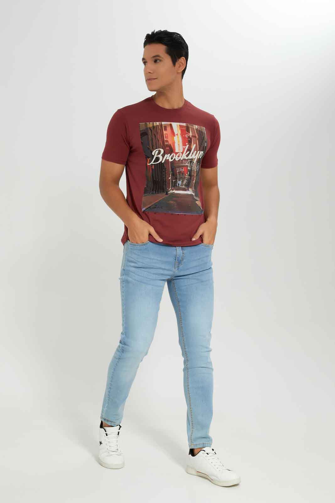 Redtag-Red-Graphic-Tee-Category:T-Shirts,-Colour:Red,-Deals:New-In,-Dept:Menswear,-Filter:Men's-Clothing,-Men-T-Shirts,-New-In-Men-APL,-Non-Sale,-Section:Men,-TBL,-W22B-Men's-