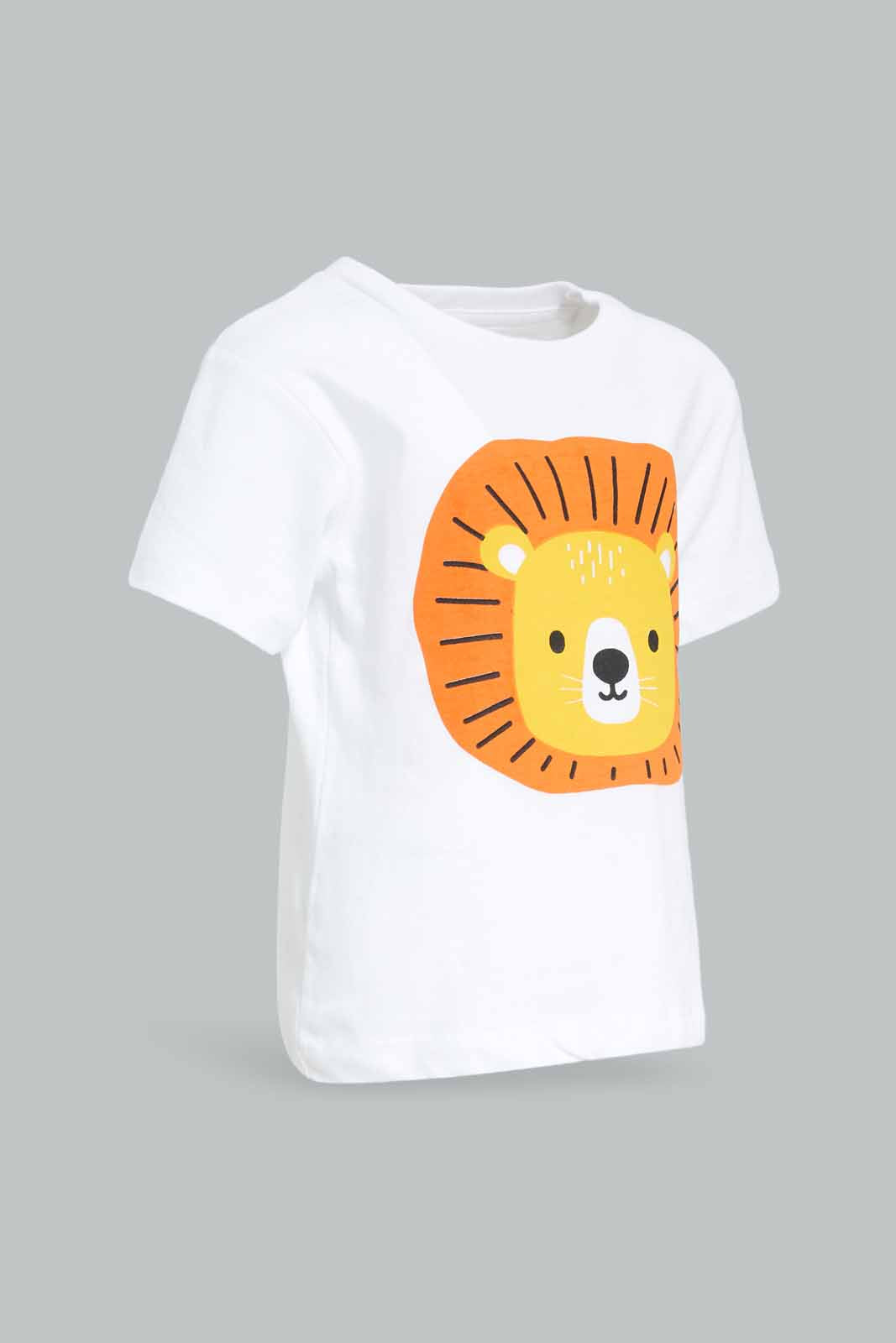 Redtag-White-Tiger-Short-Sleeve-Tshirt-Category:T-Shirts,-Colour:White,-Deals:New-In,-Dept:Boys,-Filter:Infant-Boys-(3-to-24-Mths),-INB-T-Shirts,-New-In-INB-APL,-Non-Sale,-Section:Boys-(0-to-14Yrs),-TBL,-W22A-Infant-Boys-3 to 24 Months