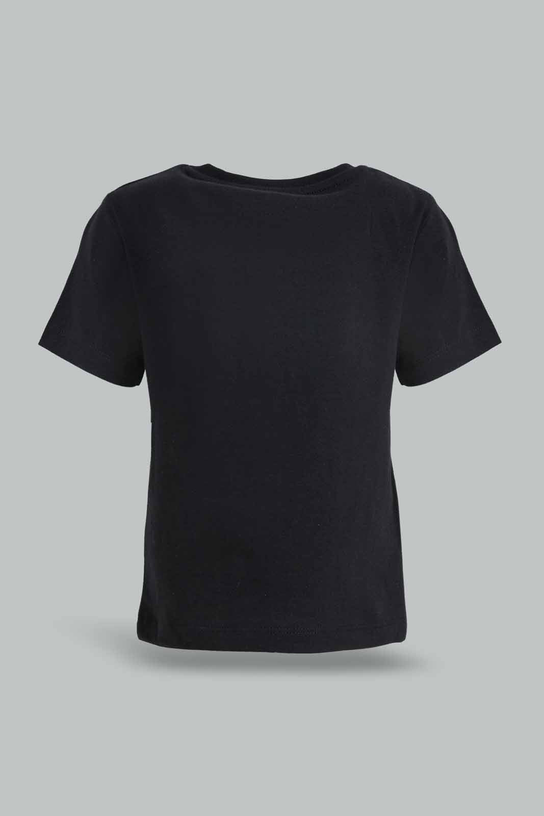 Redtag-Black-Tiger-Short-Sleeve-Tshirt-Category:T-Shirts,-Colour:Black,-Deals:New-In,-Dept:Boys,-Filter:Infant-Boys-(3-to-24-Mths),-INB-T-Shirts,-New-In-INB-APL,-Non-Sale,-Section:Boys-(0-to-14Yrs),-TBL,-W22A-Infant-Boys-3 to 24 Months