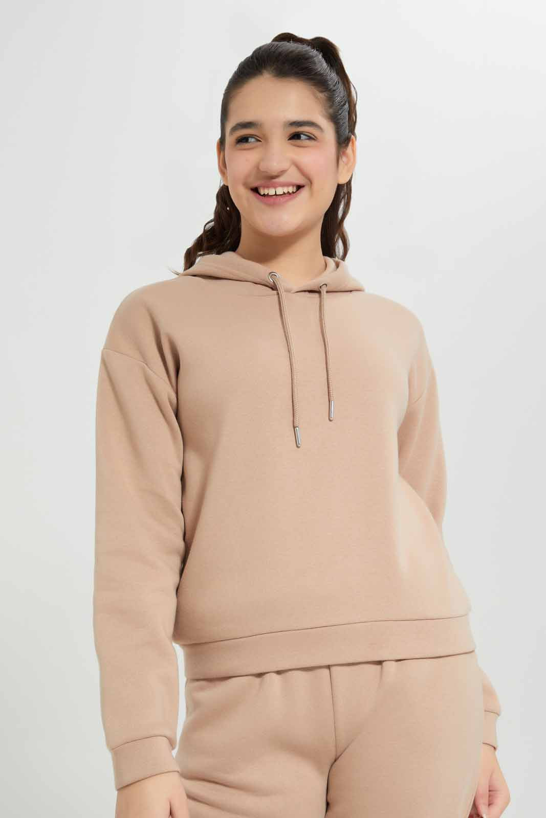 Redtag-Beige-Pullon-Sweatshirts-Category:Sweatshirts,-Colour:Beige,-Deals:New-In,-Filter:Senior-Girls-(8-to-14-Yrs),-GSR-Sweatshirts,-New-In-GSR-APL,-Non-Sale,-Section:Girls-(0-to-14Yrs),-W22B-Senior-Girls-9 to 14 Years