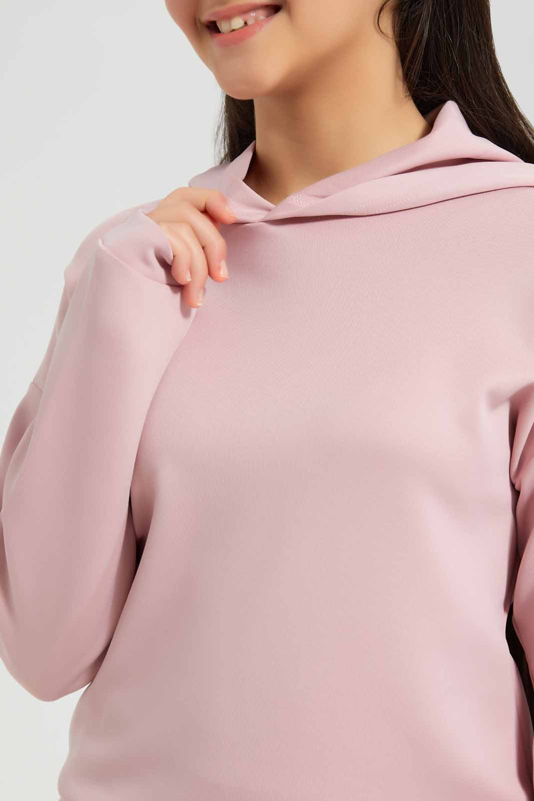 Redtag-Pink-Pullon-Sweatshirts-Category:Sweatshirts,-Colour:Apricot,-Deals:New-In,-Filter:Senior-Girls-(8-to-14-Yrs),-GSR-Sweatshirts,-New-In-GSR-APL,-Non-Sale,-Section:Girls-(0-to-14Yrs),-W22B-Senior-Girls-9 to 14 Years
