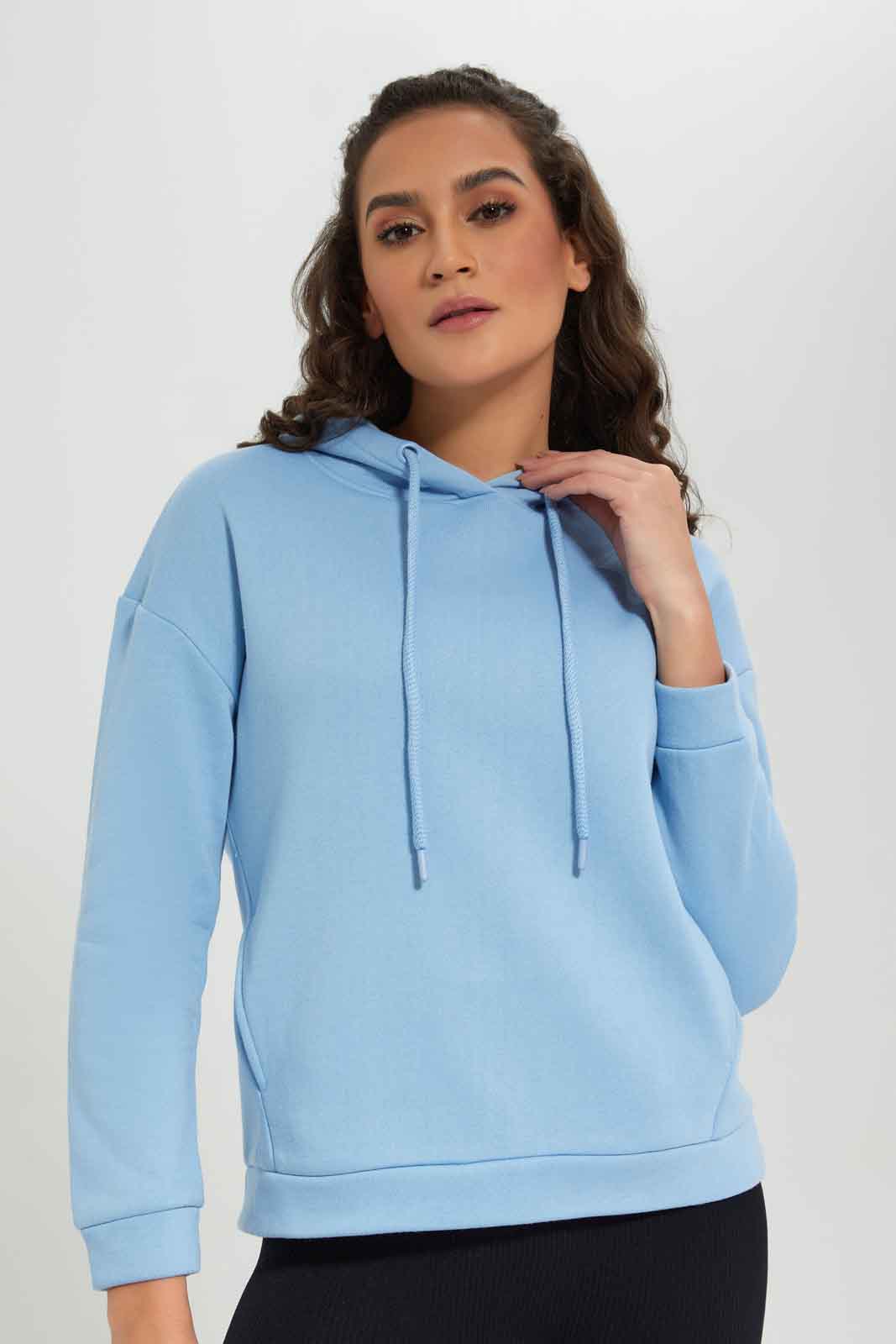 Redtag-Blue-Drop-Shoulder-Long-Sleeve-Hoodie-Sweatshirt-Category:Sweatshirts,-Colour:Blue,-Deals:New-In,-Filter:Women's-Clothing,-New-In-Women-APL,-Non-Sale,-Section:Women,-W22B,-Women-Sweatshirts-Women's-