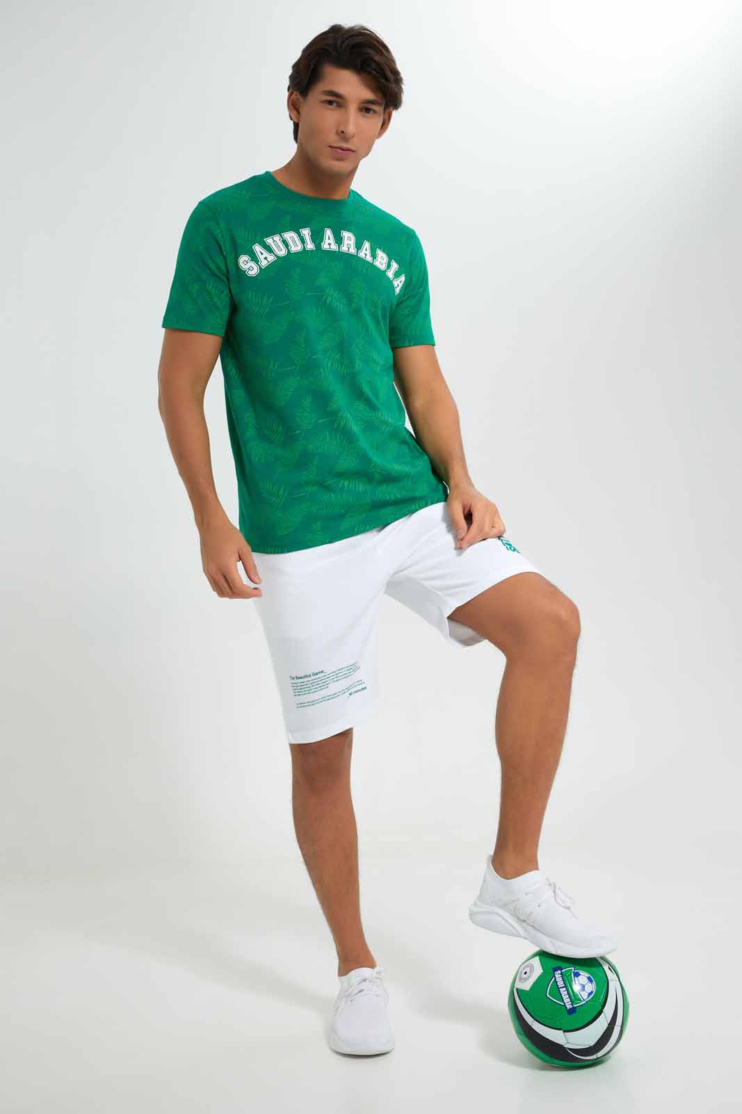 Redtag-KSA-Football-World-Cup-Tee-Category:T-Shirts,-Colour:Green,-Deals:New-In,-Filter:Men's-Clothing,-Men-T-Shirts,-New-In-Men-APL,-Non-Sale,-Section:Men,-W22B-Men's-