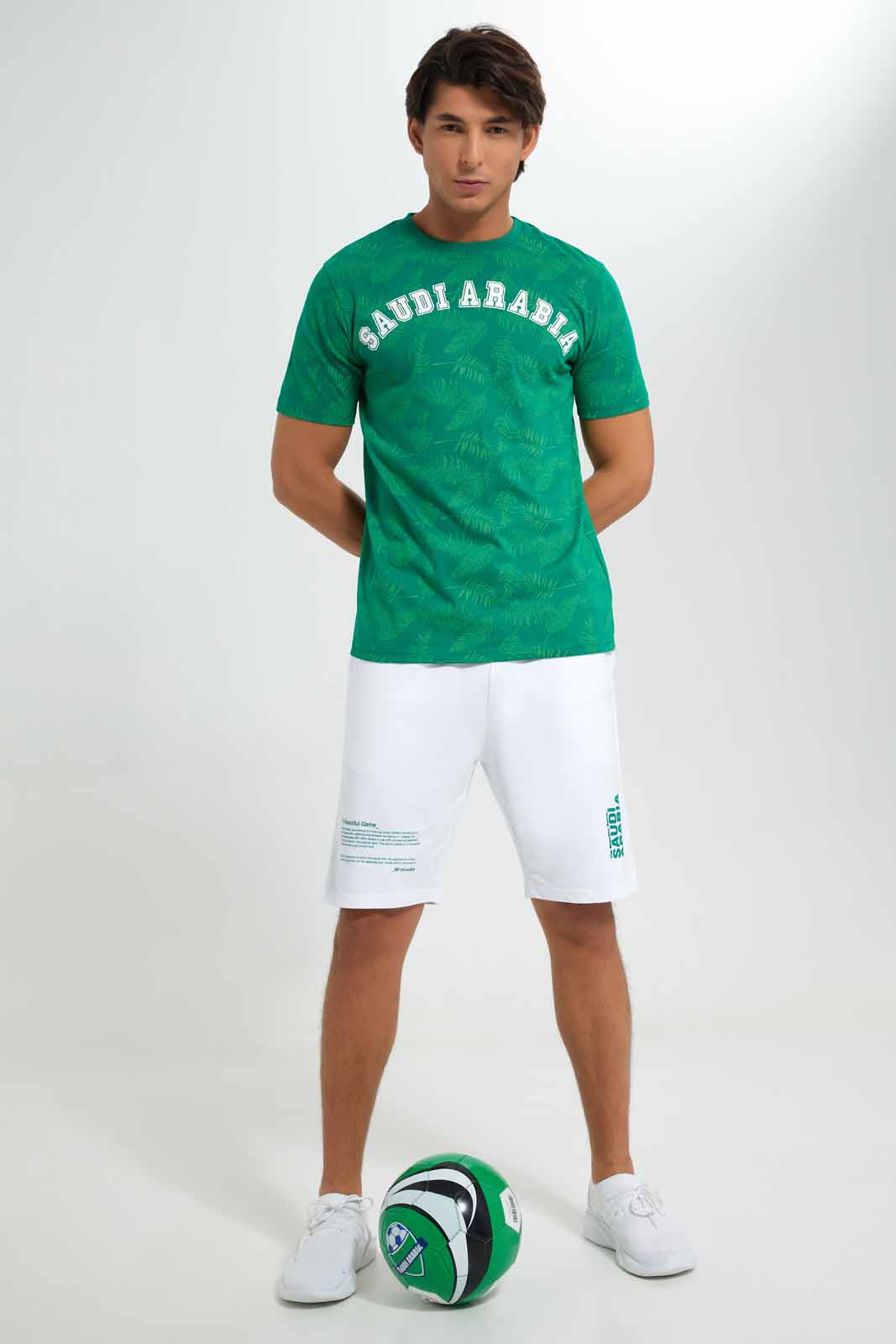 Redtag-KSA-Football-World-Cup-Tee-Category:T-Shirts,-Colour:Green,-Deals:New-In,-Filter:Men's-Clothing,-Men-T-Shirts,-New-In-Men-APL,-Non-Sale,-Section:Men,-W22B-Men's-