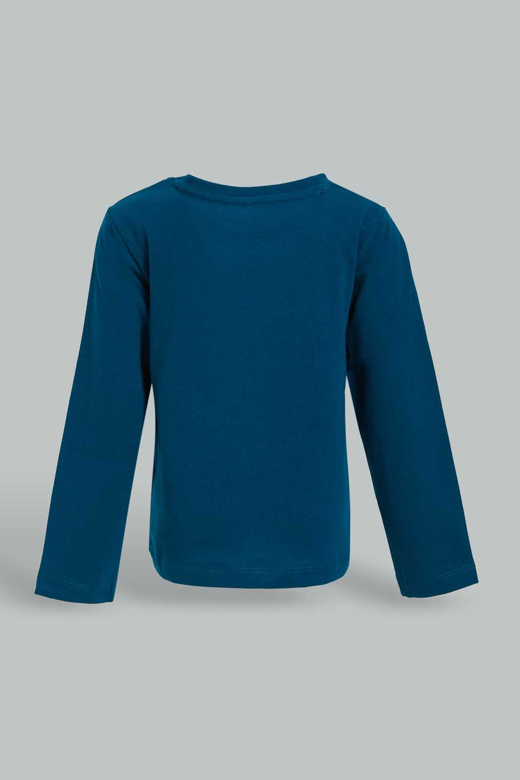 Redtag-Green-Long-Sleeve-Bear-Tshirt-Category:T-Shirts,-Colour:Green,-Deals:New-In,-Dept:Boys,-Filter:Infant-Boys-(3-to-24-Mths),-INB-T-Shirts,-New-In-INB-APL,-Non-Sale,-Section:Boys-(0-to-14Yrs),-TBL,-W22B-Infant-Boys-3 to 24 Months