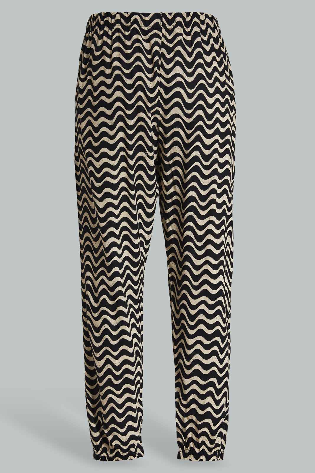 Redtag-Black-Printed-Rayon-Pyjama-Bottom-Category:Pyjama-Bottoms,-Colour:Assorted,-Deals:New-In,-Filter:Women's-Clothing,-New-In-Women-APL,-Non-Sale,-Section:Women,-TBL,-W22A,-Women-Pyjama-Bottoms--