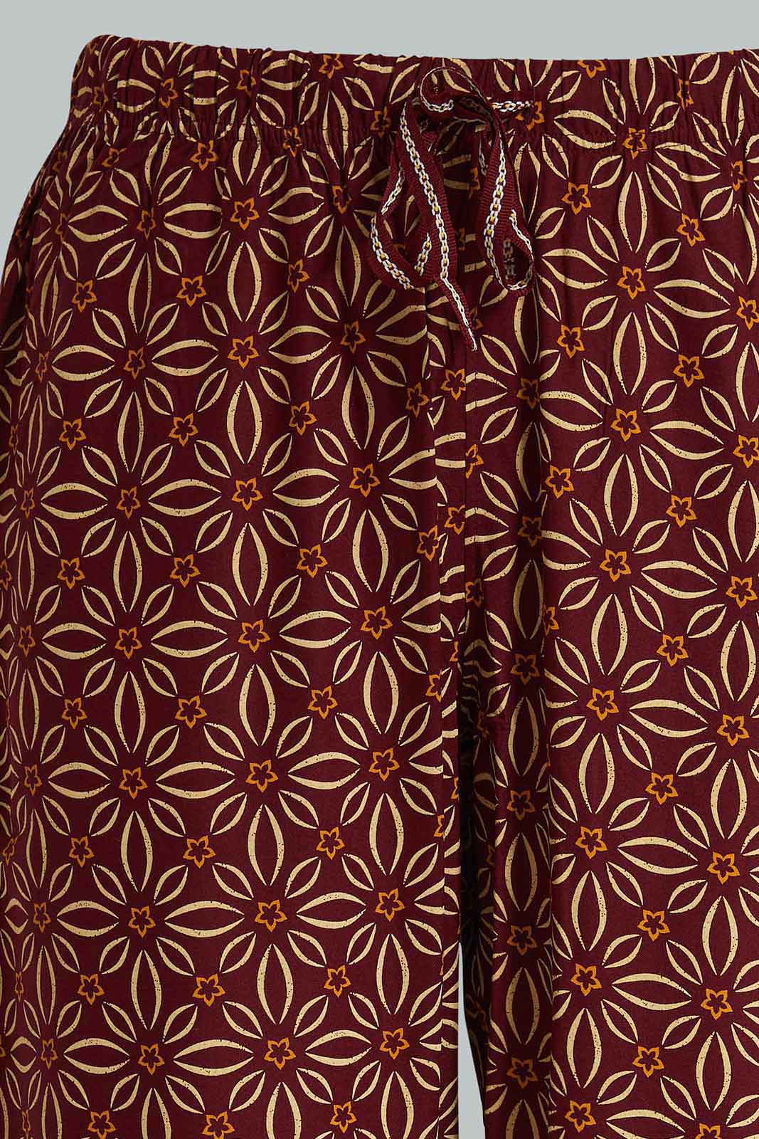Redtag-Maroon-Printed-Rayon-Pyjama-Bottom-Category:Pyjama-Bottoms,-Colour:Assorted,-Deals:New-In,-Filter:Women's-Clothing,-New-In-Women-APL,-Non-Sale,-Section:Women,-TBL,-W22A,-Women-Pyjama-Bottoms--