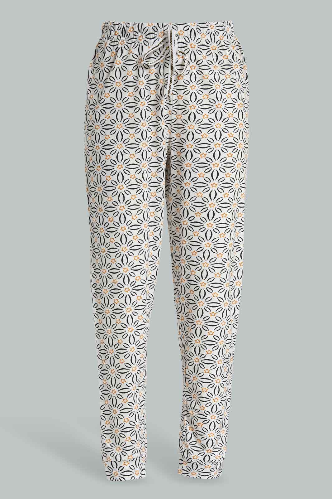 Redtag-White-Printed-Single-Jersey-Pyjama-Bottom-Category:Pyjama-Bottoms,-Colour:Assorted,-Deals:New-In,-Filter:Women's-Clothing,-New-In-Women-APL,-Non-Sale,-Section:Women,-TBL,-W22A,-Women-Pyjama-Bottoms--