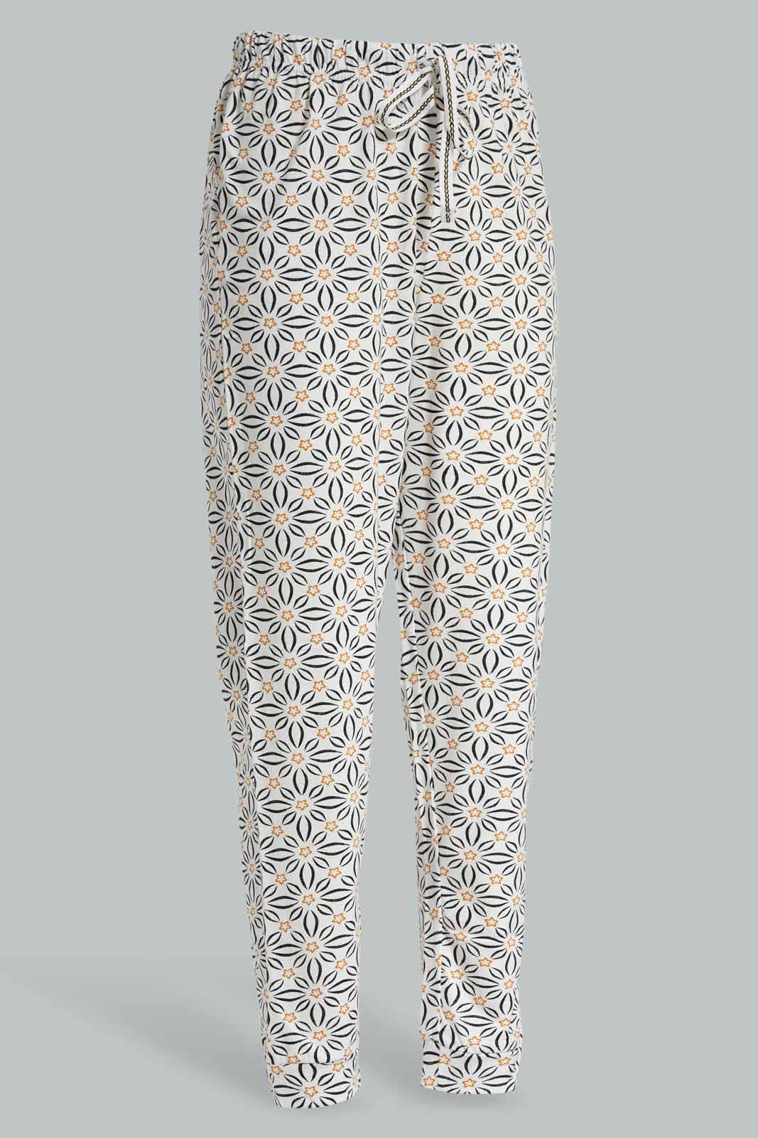 Redtag-White-Printed-Single-Jersey-Pyjama-Bottom-Category:Pyjama-Bottoms,-Colour:Assorted,-Deals:New-In,-Filter:Women's-Clothing,-New-In-Women-APL,-Non-Sale,-Section:Women,-TBL,-W22A,-Women-Pyjama-Bottoms--