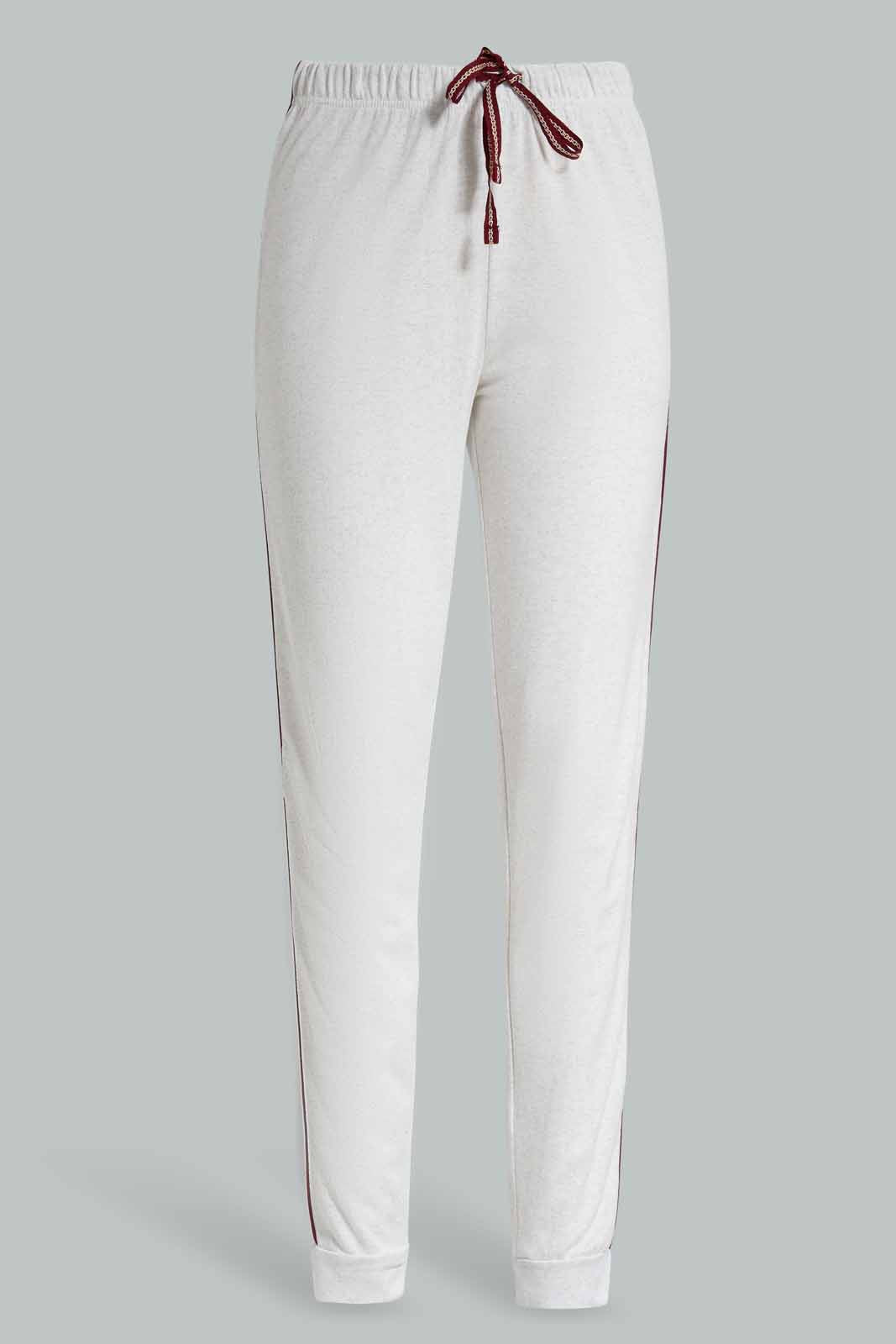 Redtag-Ecru-Melange-Solid-Pyjama-Bottom-Category:Pyjama-Bottoms,-Colour:Ecru,-Deals:New-In,-Filter:Women's-Clothing,-New-In-Women-APL,-Non-Sale,-Section:Women,-TBL,-W22A,-Women-Pyjama-Bottoms--