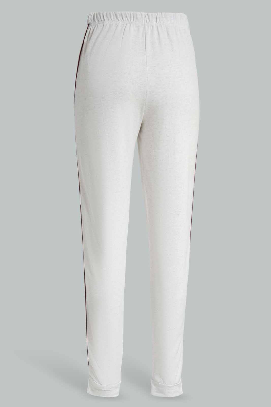 Redtag-Ecru-Melange-Solid-Pyjama-Bottom-Category:Pyjama-Bottoms,-Colour:Ecru,-Deals:New-In,-Filter:Women's-Clothing,-New-In-Women-APL,-Non-Sale,-Section:Women,-TBL,-W22A,-Women-Pyjama-Bottoms--