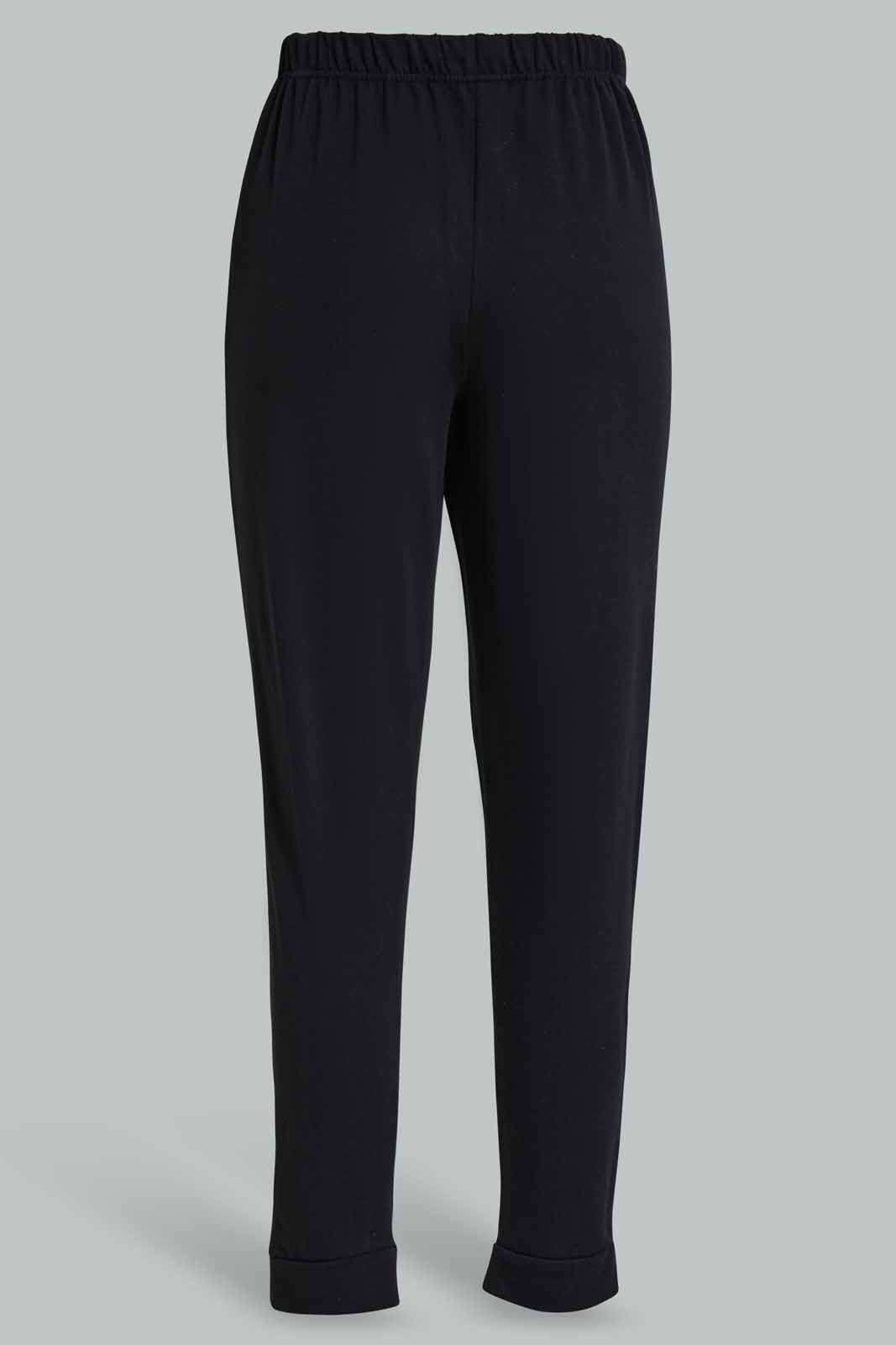 Redtag-Black-Solid-Pyjama-Bottom-Category:Pyjama-Bottoms,-Colour:Black,-Deals:New-In,-Filter:Women's-Clothing,-New-In-Women-APL,-Non-Sale,-Section:Women,-TBL,-W22A,-Women-Pyjama-Bottoms--