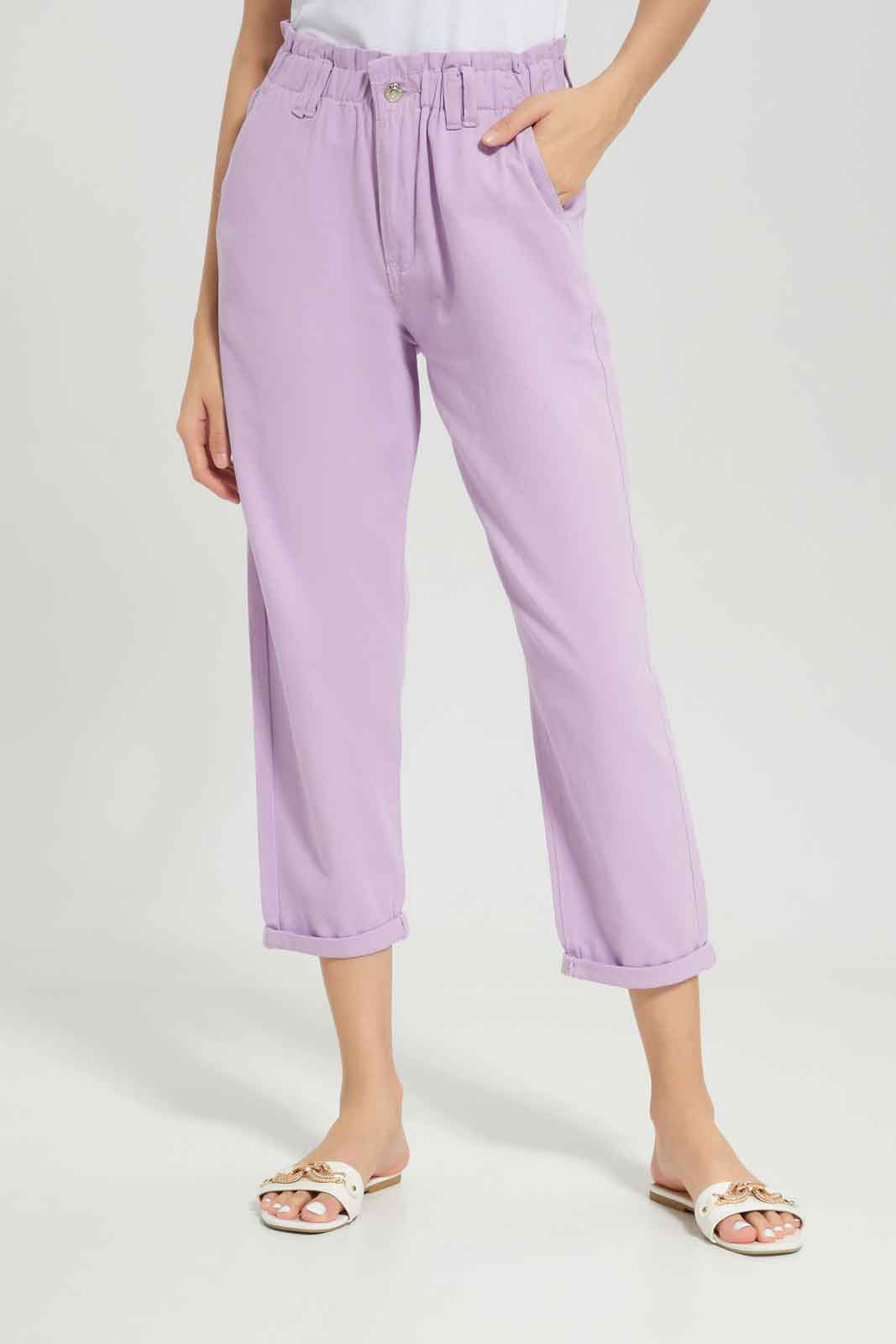 Redtag-Lilac-Paper-Bag-Jeans-Category:Jeans,-Colour:Lilac,-Deals:New-In,-Dept:Ladieswear,-Filter:Women's-Clothing,-New-In-Women-APL,-Non-Sale,-Section:Women,-W22A,-Women-Jeans-Women's-