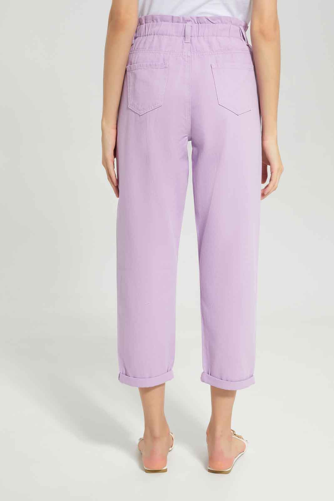 Redtag-Lilac-Paper-Bag-Jeans-Category:Jeans,-Colour:Lilac,-Deals:New-In,-Dept:Ladieswear,-Filter:Women's-Clothing,-New-In-Women-APL,-Non-Sale,-Section:Women,-W22A,-Women-Jeans-Women's-