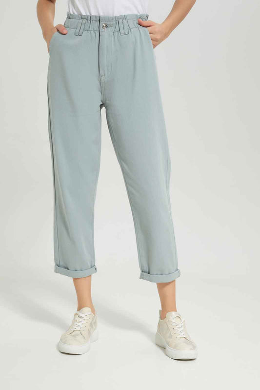 Redtag-Mint-Paper-Bag-Jeans-Category:Jeans,-Colour:Mint,-Deals:New-In,-Dept:Ladieswear,-Filter:Women's-Clothing,-New-In-Women-APL,-Non-Sale,-Section:Women,-W22A,-Women-Jeans-Women's-