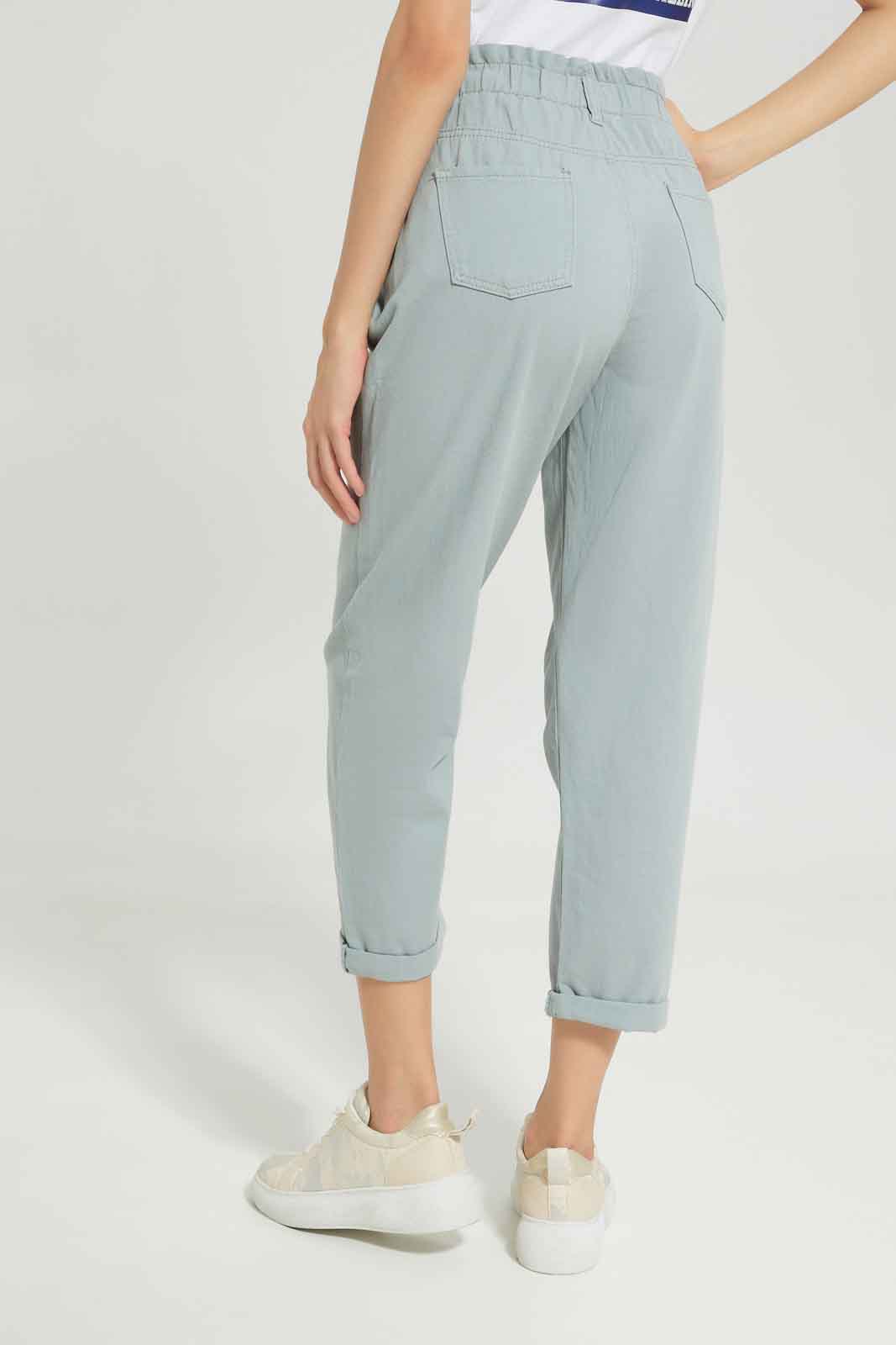 Redtag-Mint-Paper-Bag-Jeans-Category:Jeans,-Colour:Mint,-Deals:New-In,-Dept:Ladieswear,-Filter:Women's-Clothing,-New-In-Women-APL,-Non-Sale,-Section:Women,-W22A,-Women-Jeans-Women's-