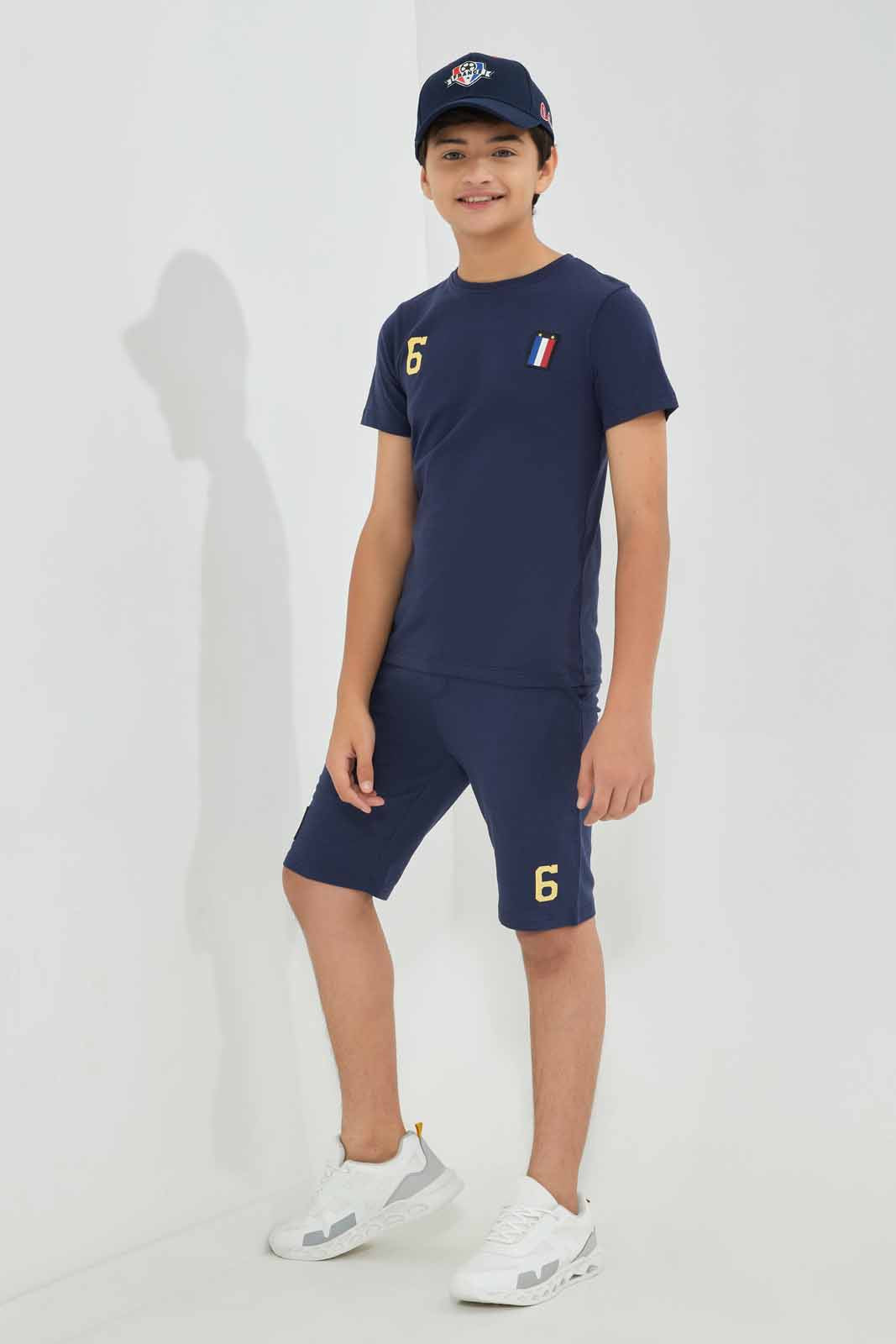 Redtag-Royal-Blue-France-World-Cup-Tee-BSR-T-Shirts,-Category:T-Shirts,-Colour:Royal,-Deals:New-In,-Filter:Senior-Boys-(8-to-14-Yrs),-FWC,-New-In-BSR-APL,-Non-Sale,-Section:Boys-(0-to-14Yrs),-W22A-Senior-Boys-