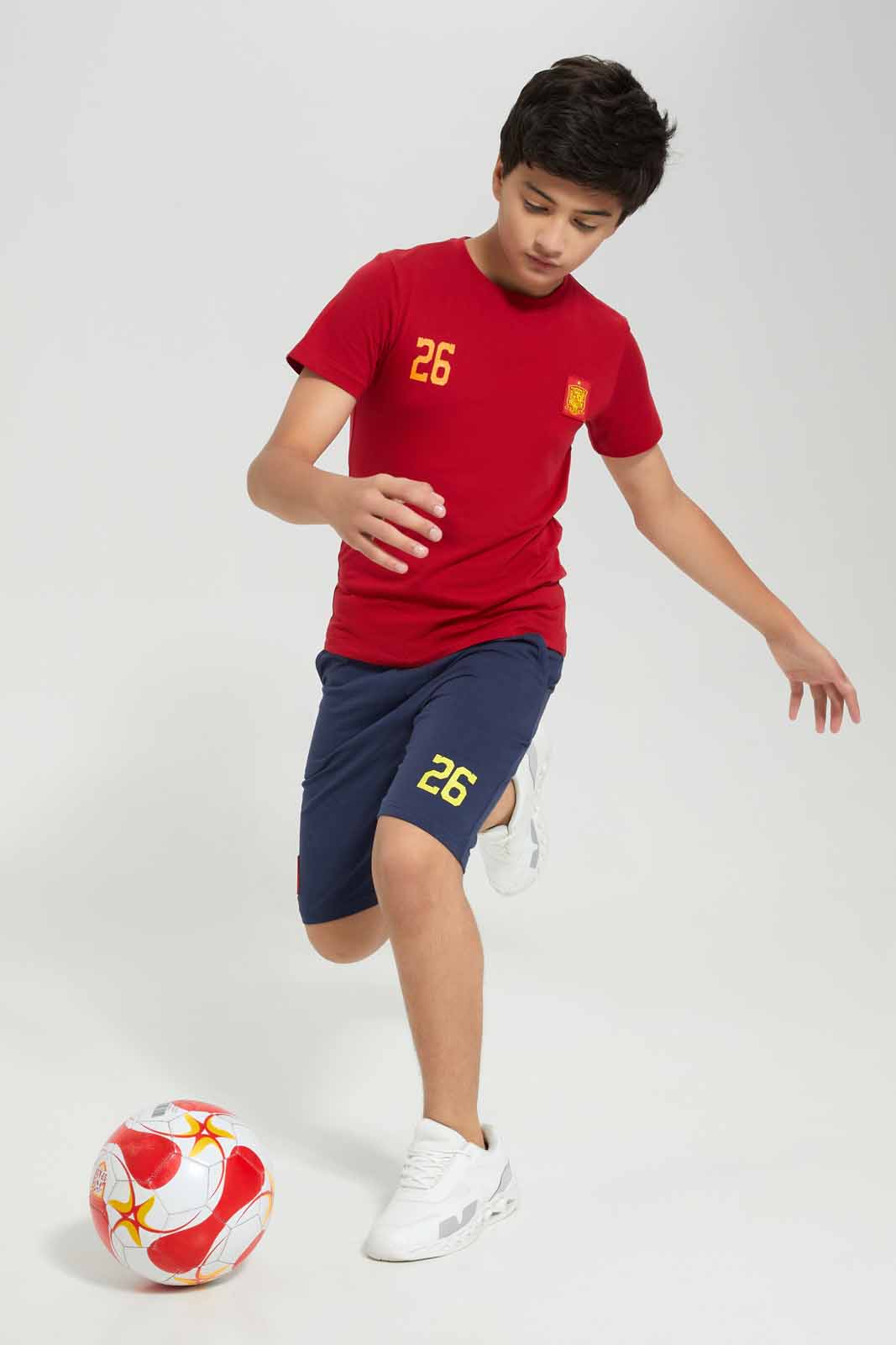 Redtag-Red-Spain-World-Cup-Tee-BSR-T-Shirts,-Category:T-Shirts,-Colour:Red,-Deals:New-In,-Dept:Boys,-FIFA,-Filter:Senior-Boys-(8-to-14-Yrs),-FWC,-New-In-BSR-APL,-Non-Sale,-Section:Boys-(0-to-14Yrs),-W22A-Senior-Boys-9 to 14 Years