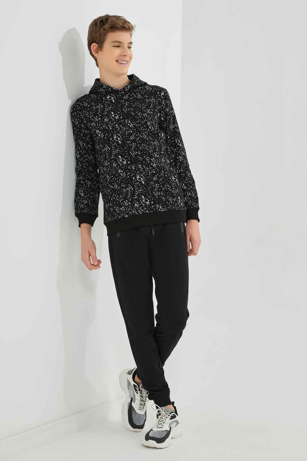 Redtag-Black-Spatter-Print-Sweatshirt-BSR-Sweatshirts,-Category:Sweatshirts,-Colour:Black,-Deals:New-In,-Dept:Boys,-Filter:Senior-Boys-(8-to-14-Yrs),-New-In-BSR-APL,-Non-Sale,-Section:Boys-(0-to-14Yrs),-VLM,-W22B-Senior-Boys-9 to 14 Years