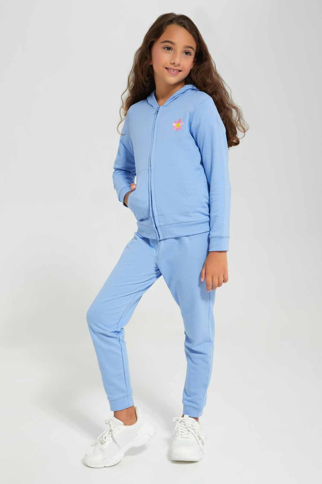 Redtag-Hooded-Zip-Through---Mustard-Category:Sweatshirts,-Colour:Charcoal,-Deals:New-In,-Filter:Girls-(2-to-8-Yrs),-GIR-Sweatshirts,-New-In-GIR-APL,-Non-Sale,-Section:Girls-(0-to-14Yrs),-TBL,-W22B-Girls-2 to 8 Years