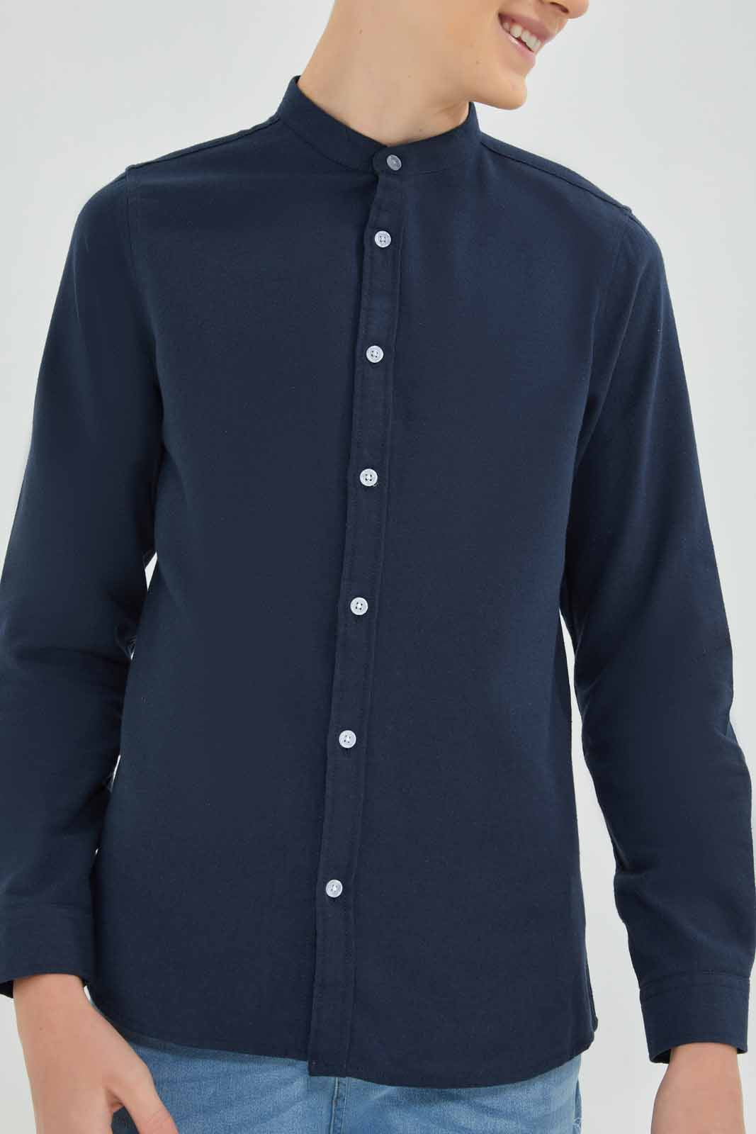 Redtag-Navy-Plain-Casual-Shirt-BSR-Shirts,-Category:Shirts,-Colour:Navy,-Deals:New-In,-Filter:Senior-Boys-(8-to-14-Yrs),-New-In-BSR-APL,-Non-Sale,-Section:Boys-(0-to-14Yrs),-W22B-Senior-Boys-9 to 14 Years
