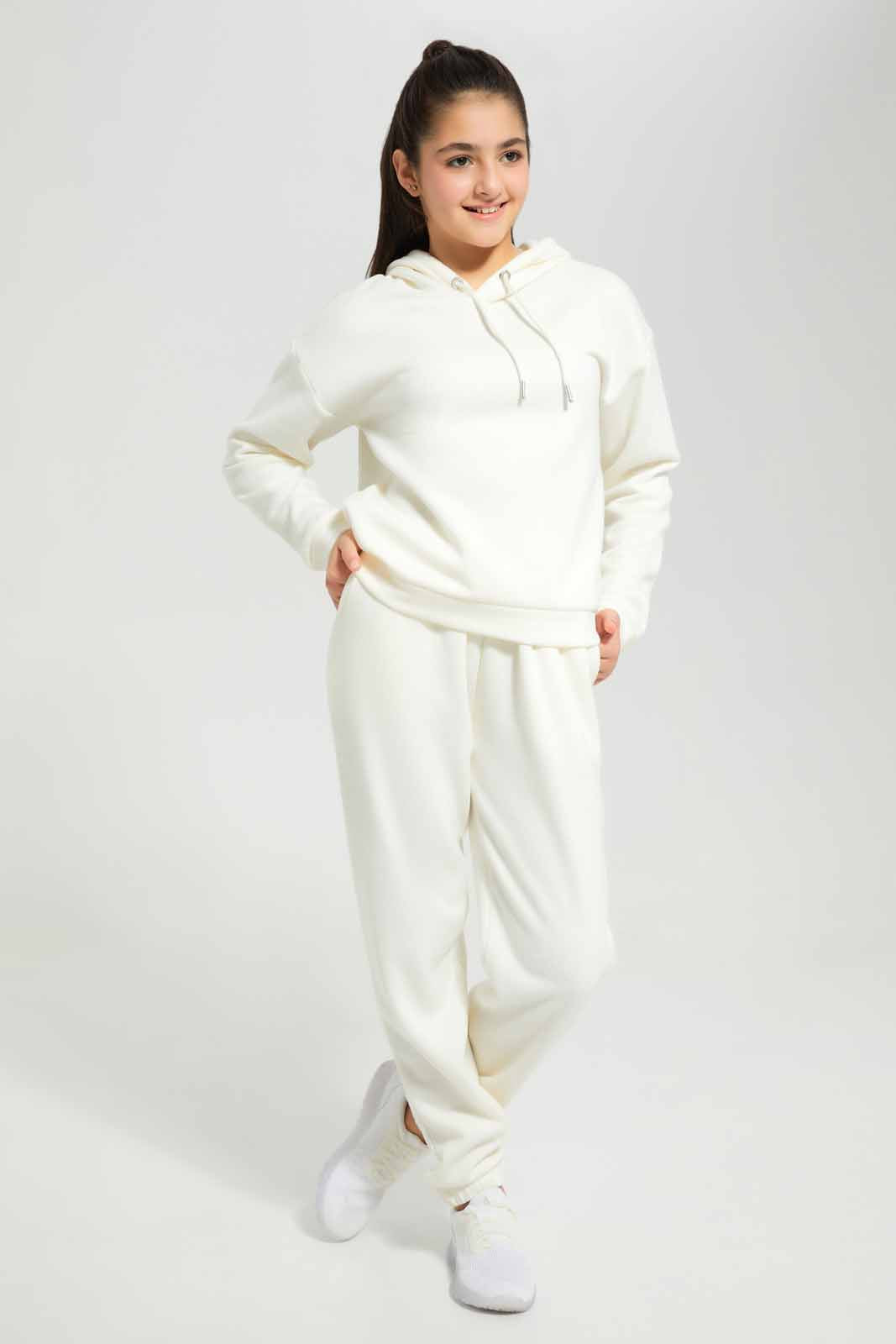 Redtag-Cream-Scuba-Track-Pants-Category:Joggers,-Colour:White,-Deals:New-In,-Filter:Senior-Girls-(8-to-14-Yrs),-GSR-Joggers,-New-In-GSR-APL,-Non-Sale,-Section:Girls-(0-to-14Yrs),-W22B-Senior-Girls-9 to 14 Years