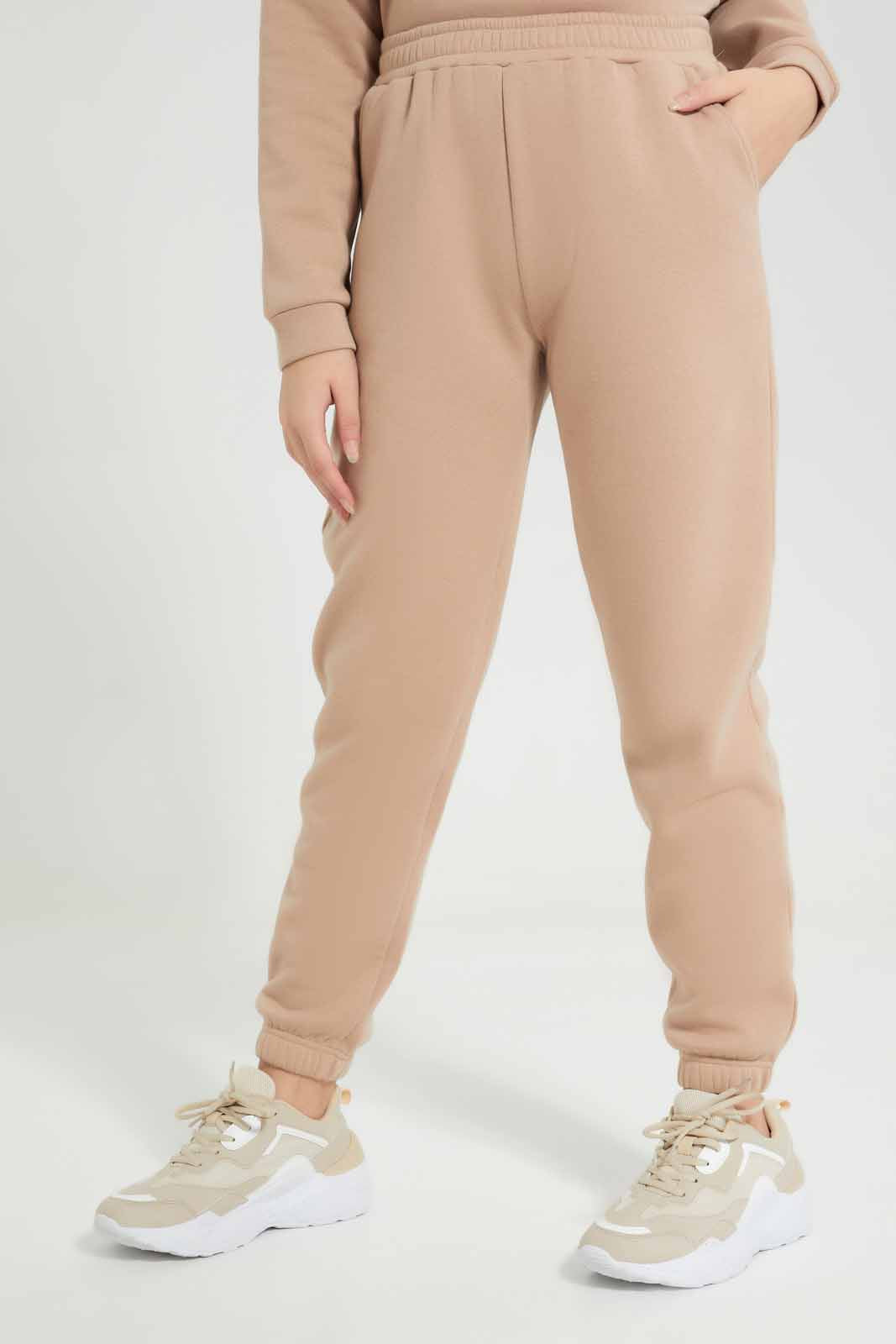 Redtag-Beige-Track-Pants-Category:Joggers,-Colour:Beige,-Deals:New-In,-Filter:Senior-Girls-(8-to-14-Yrs),-GSR-Joggers,-New-In-GSR-APL,-Non-Sale,-Section:Girls-(0-to-14Yrs),-W22B-Senior-Girls-9 to 14 Years