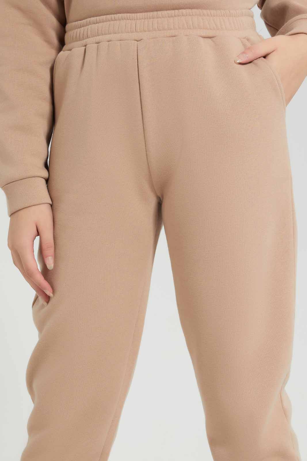 Redtag-Beige-Track-Pants-Category:Joggers,-Colour:Beige,-Deals:New-In,-Filter:Senior-Girls-(8-to-14-Yrs),-GSR-Joggers,-New-In-GSR-APL,-Non-Sale,-Section:Girls-(0-to-14Yrs),-W22B-Senior-Girls-9 to 14 Years