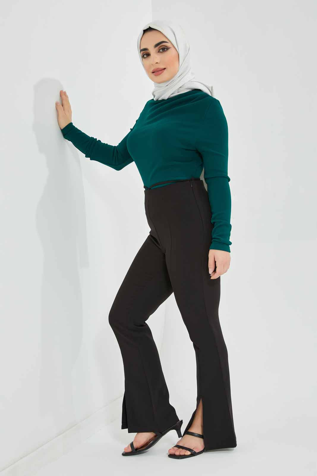 Redtag-Black-Wide-Legged-Trouser-With-Criss-Cross-String-At-Waist-Category:Trousers,-Colour:Black,-Deals:New-In,-Filter:Women's-Clothing,-LMC,-Modest,-New-In-Women-APL,-Non-Sale,-Section:Women,-W22B,-Women-Trousers--
