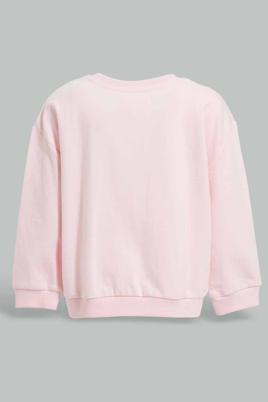 Redtag-Pink-Ambroidey-Artwork-Sweatshirt-Category:Sweatshirts,-Colour:Apricot,-Deals:New-In,-Filter:Infant-Girls-(3-to-24-Mths),-ING-Sweatshirts,-New-In-ING-APL,-Non-Sale,-Section:Girls-(0-to-14Yrs),-W22A-Infant-Girls-3 to 24 Months