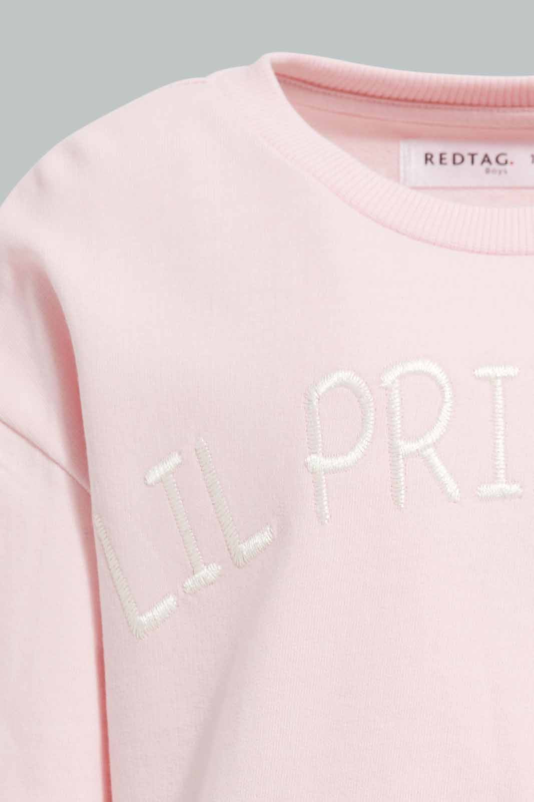 Redtag-Pink-Ambroidey-Artwork-Sweatshirt-Category:Sweatshirts,-Colour:Apricot,-Deals:New-In,-Filter:Infant-Girls-(3-to-24-Mths),-ING-Sweatshirts,-New-In-ING-APL,-Non-Sale,-Section:Girls-(0-to-14Yrs),-W22A-Infant-Girls-3 to 24 Months